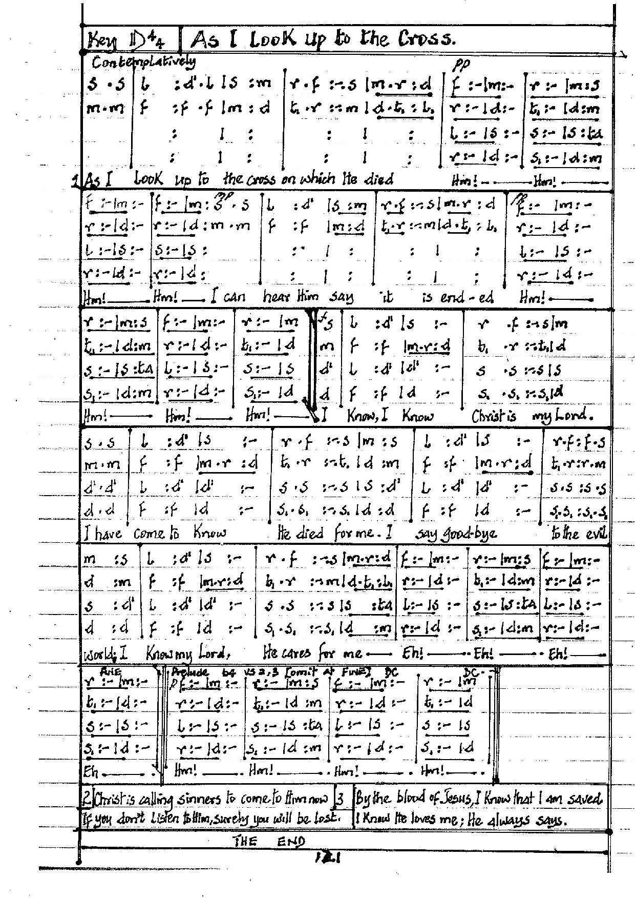As I Look Unto The Cross - Download Choir Script PDF