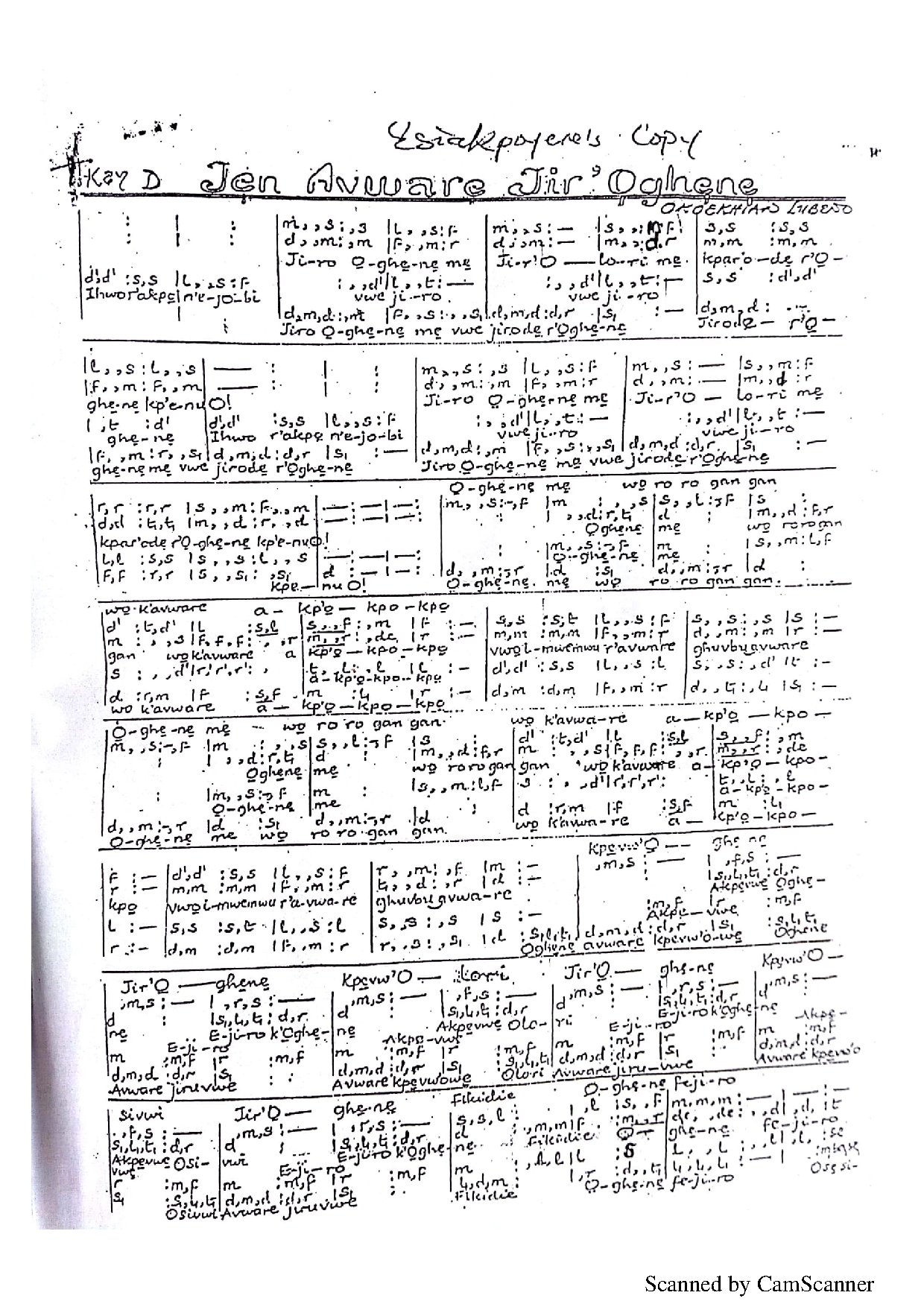 Jawhare - Download Choir Script PDF