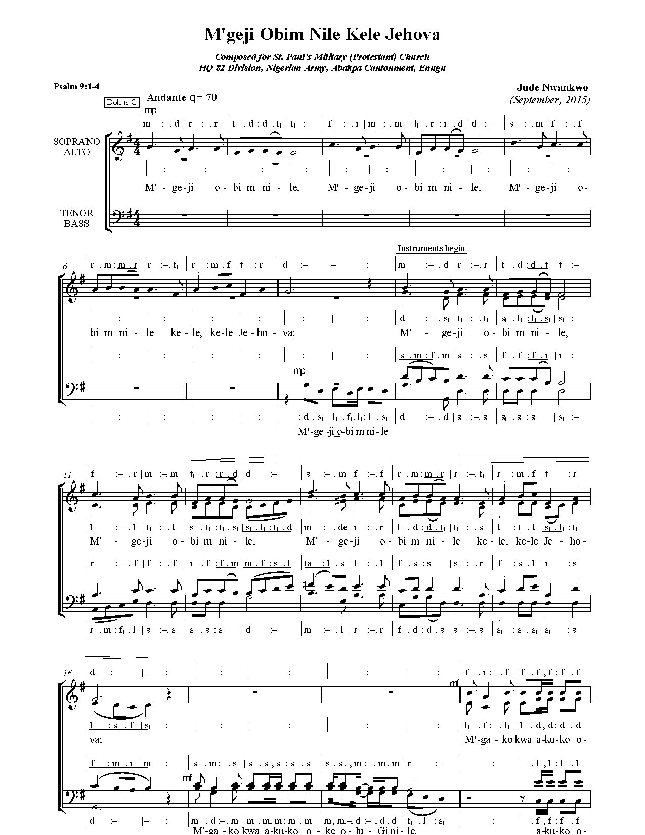 Jude Nwankwo - Download Choir Script PDF