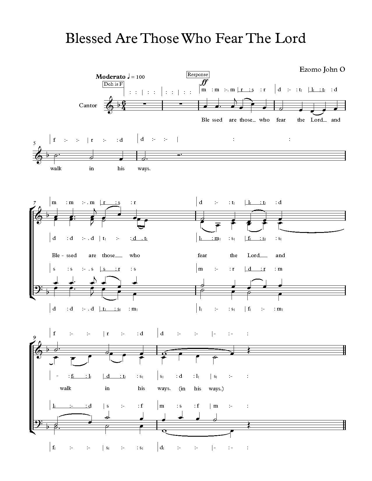 Blessed Are Those - Download Choir Script PDF
