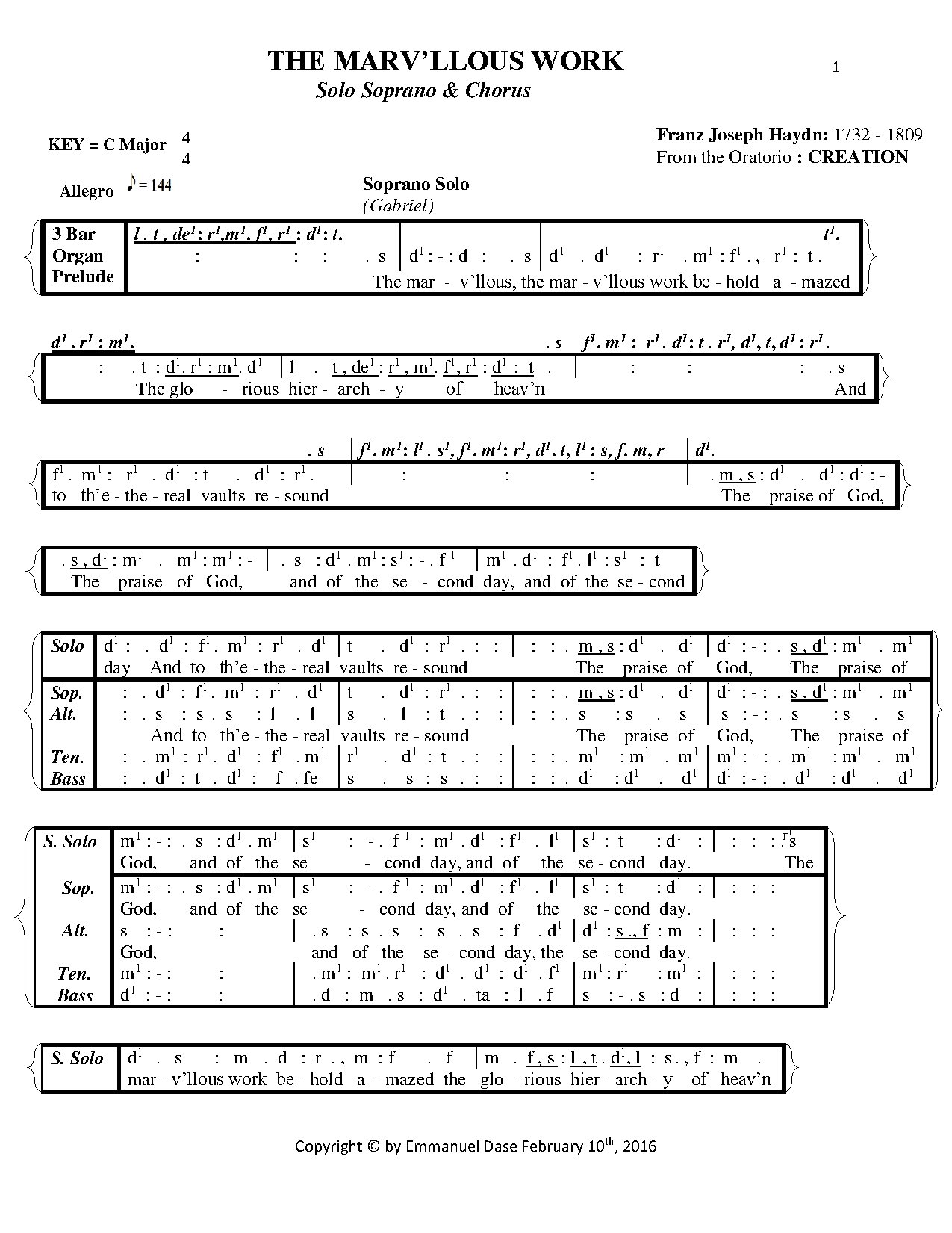 The Marv Llous Work - Download Choir Script PDF