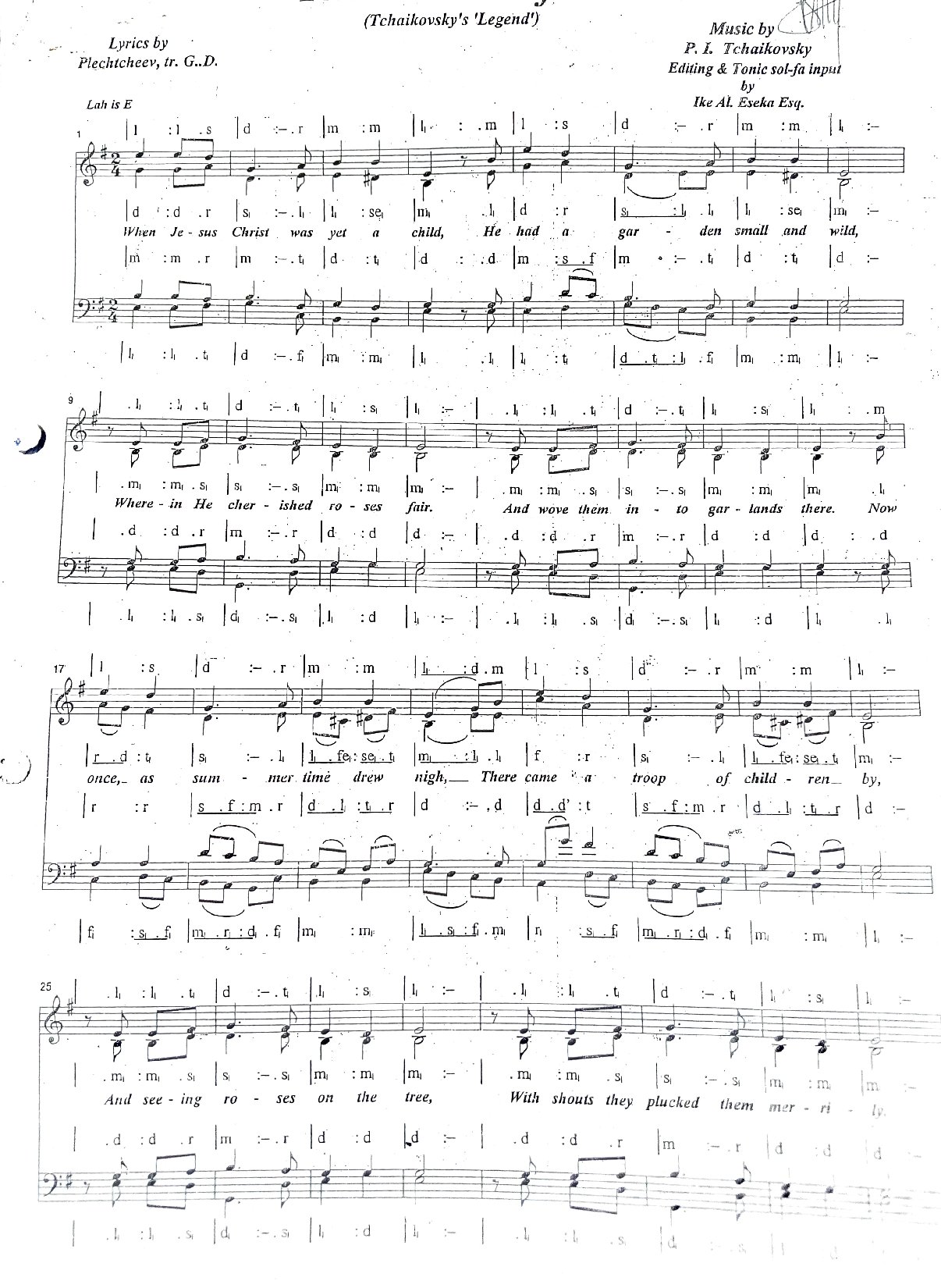 The Crown Of Roses - Download Choir Script PDF