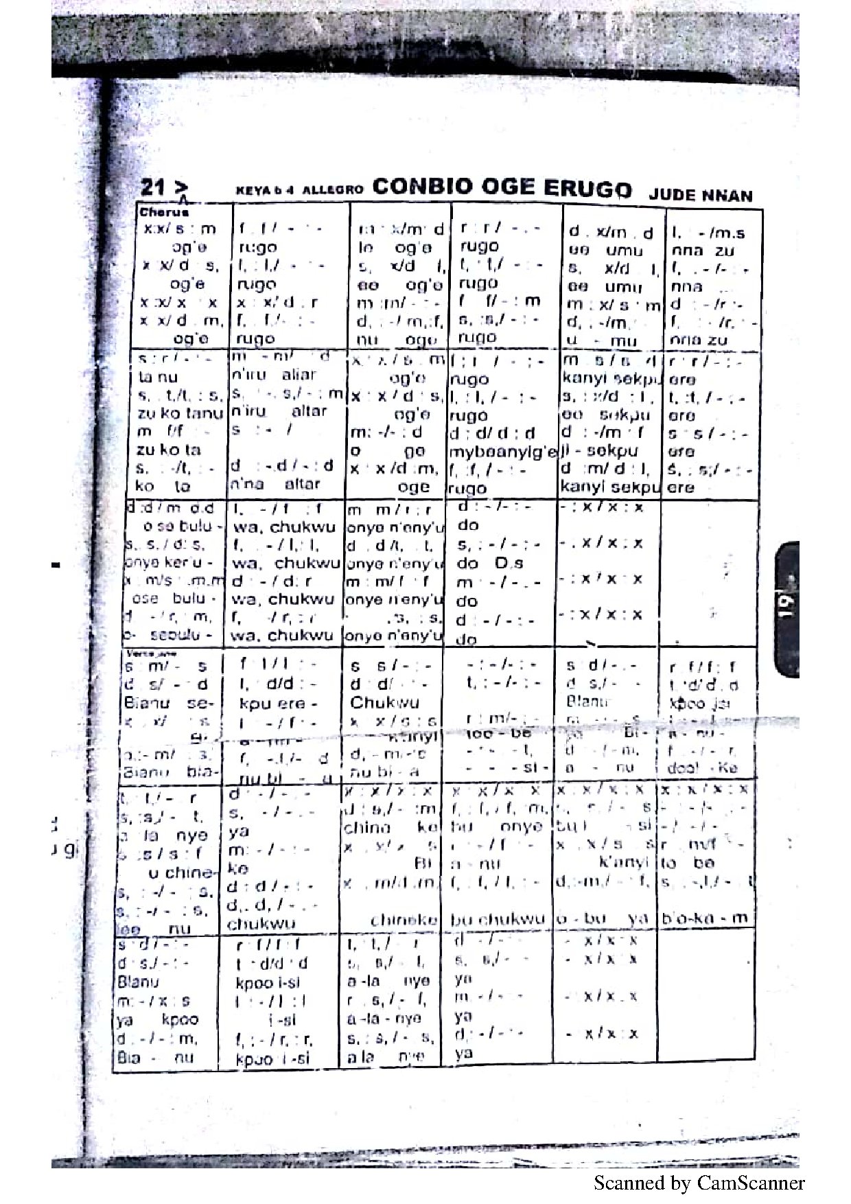 Oge Erugo - Download Choir Script PDF