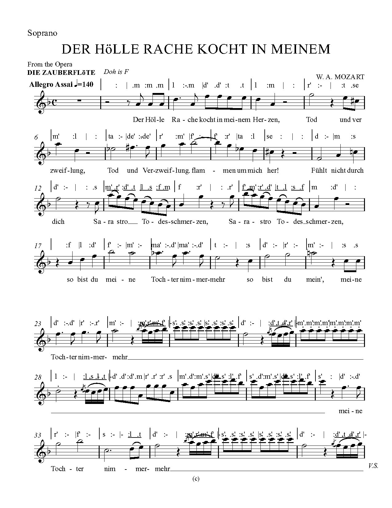 Magic Flute - Soprano - Download Choir Script PDF