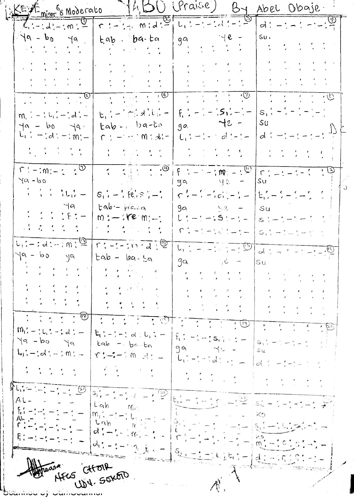 Yabo. - Download Choir Script PDF