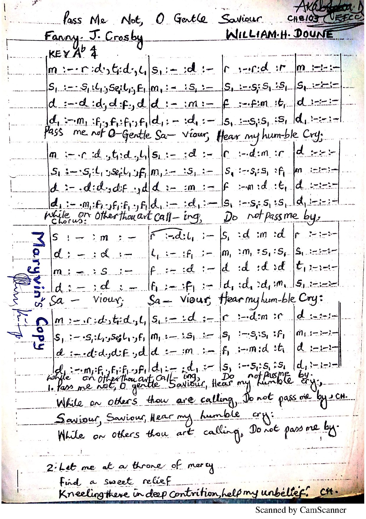 Pass Not O Gentle Saviour - Download Choir Script PDF