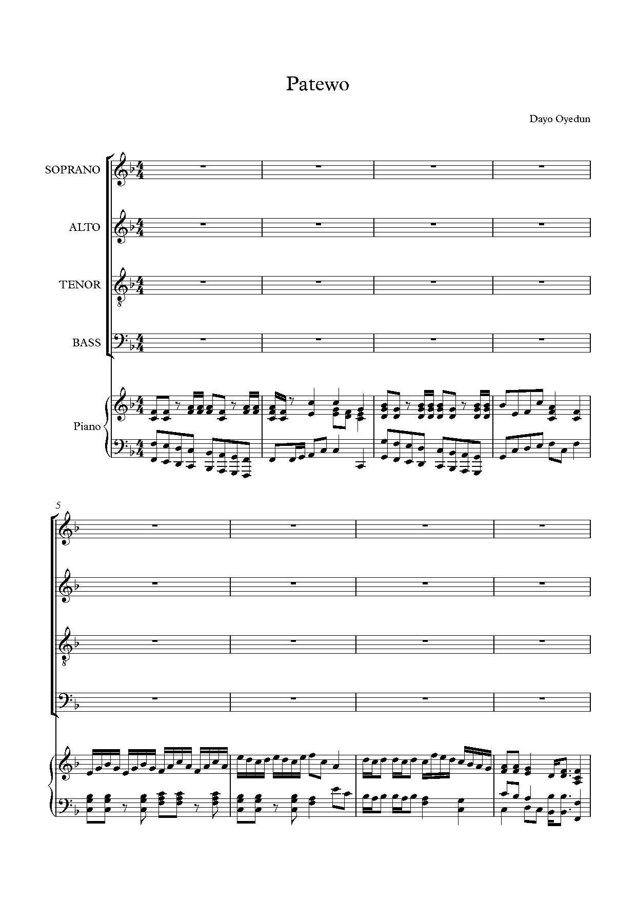 Patewo - Full Score