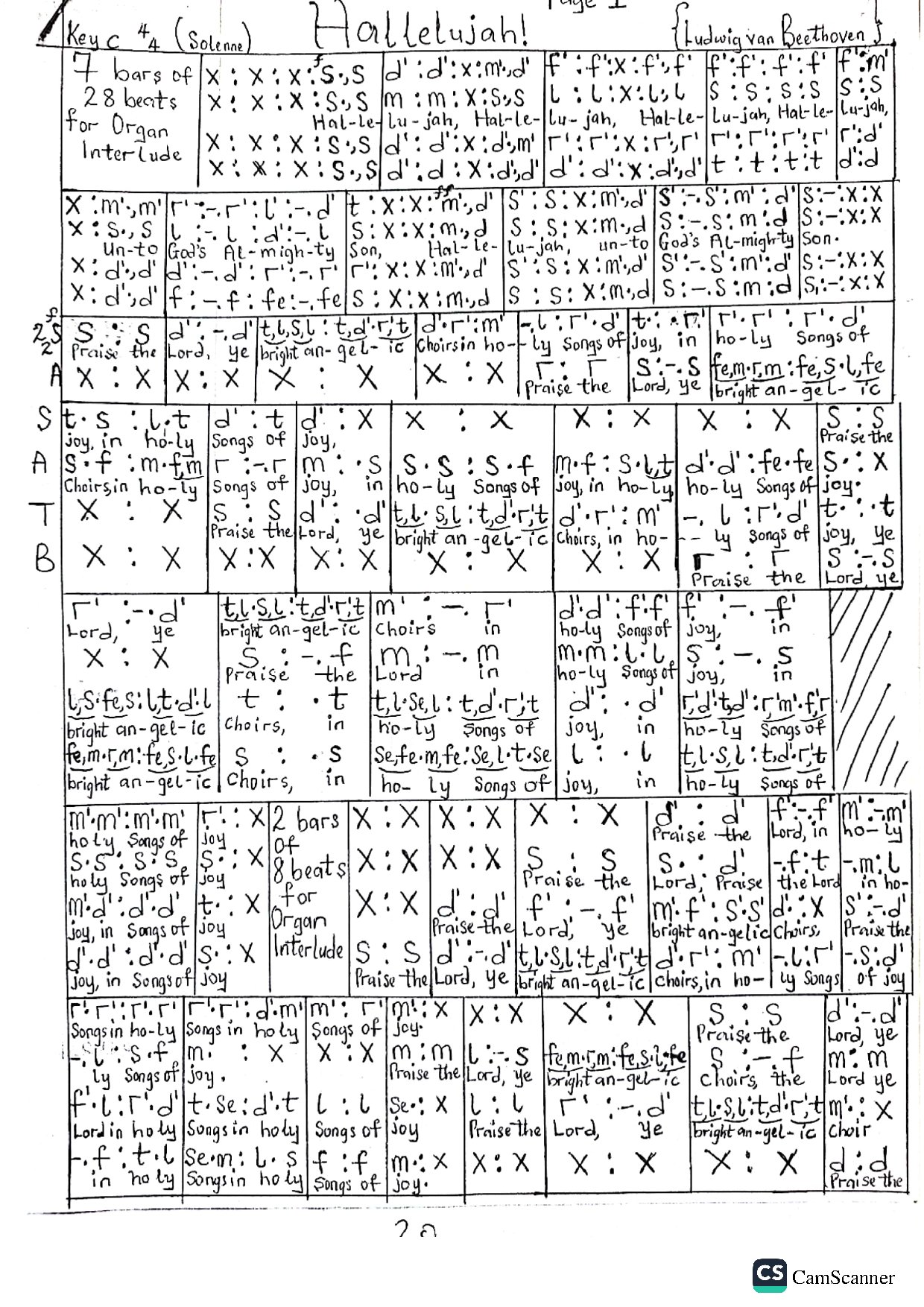 Haleluia - Download Choir Script PDF