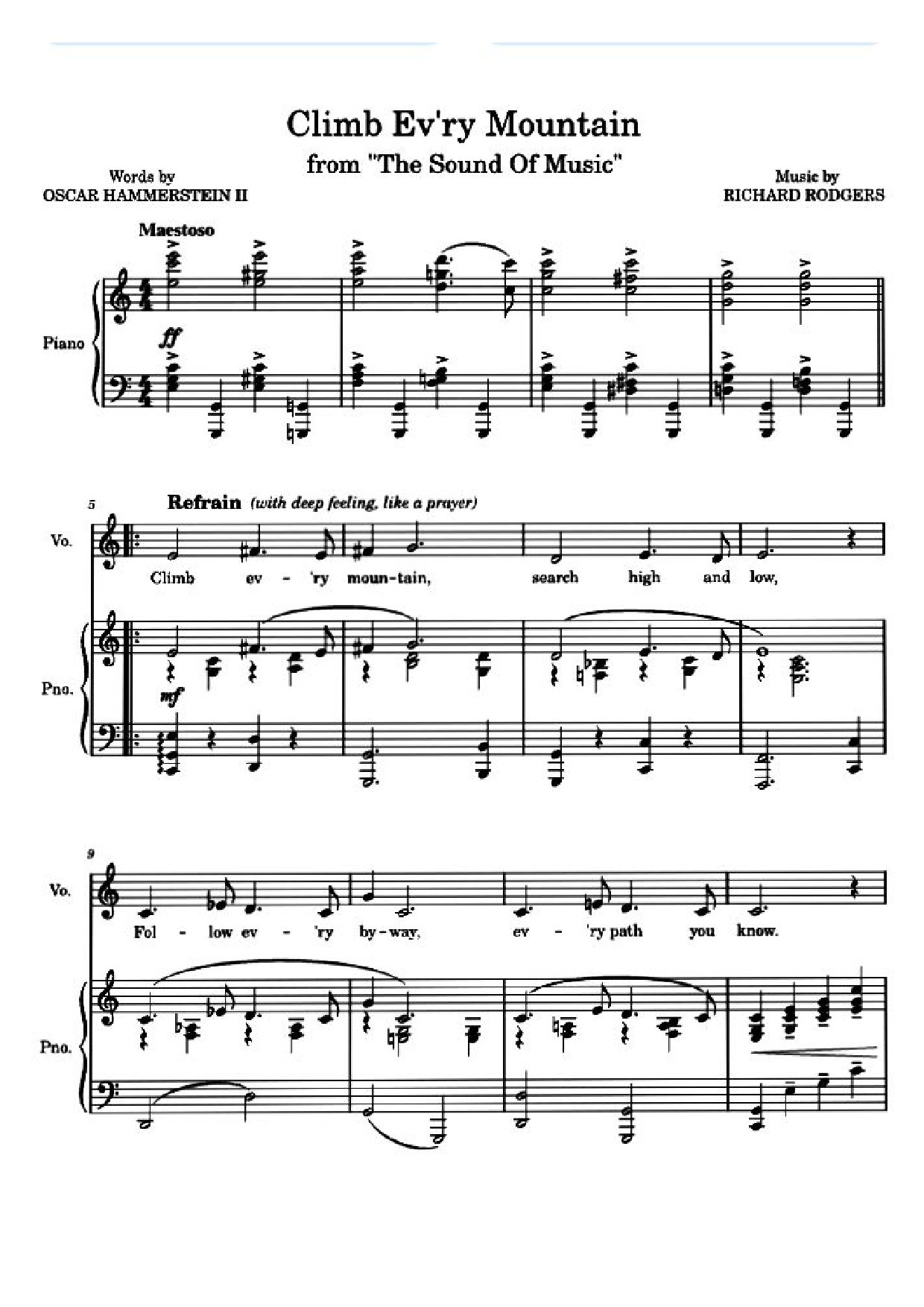 Climb Ev Ry Mountain - Download Choir Script PDF