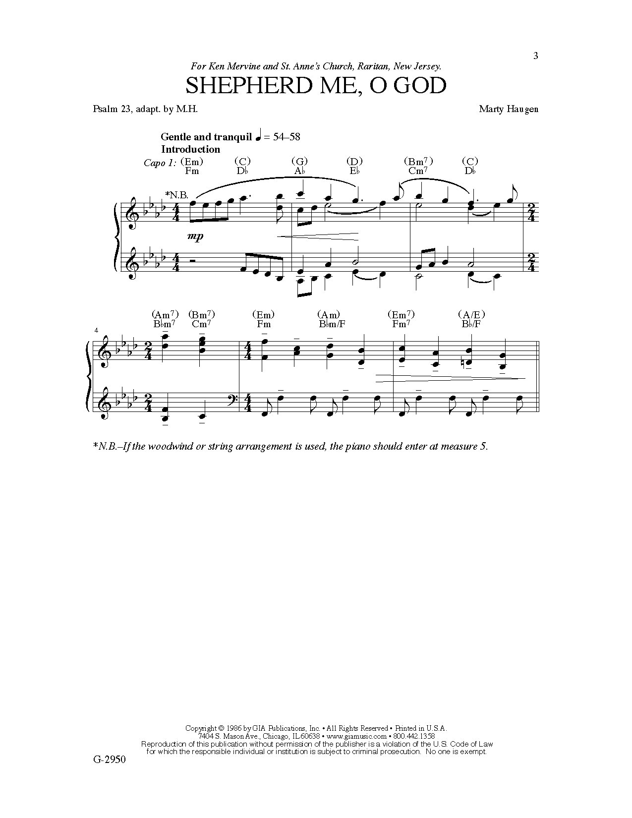 Shepherd Me O God - Download Choir Script PDF