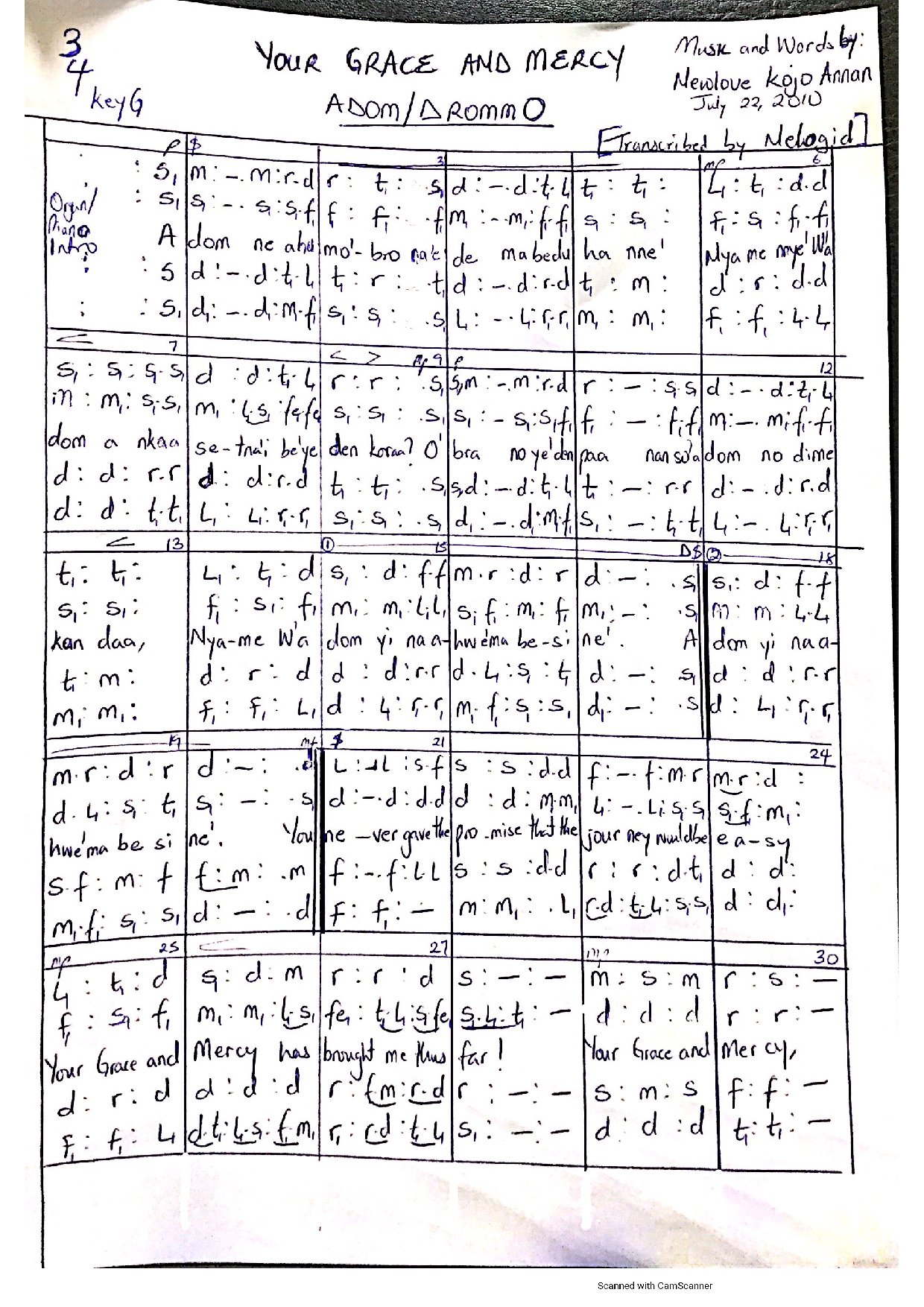 Your Grace And Mercy 220317 - Download Choir Script PDF