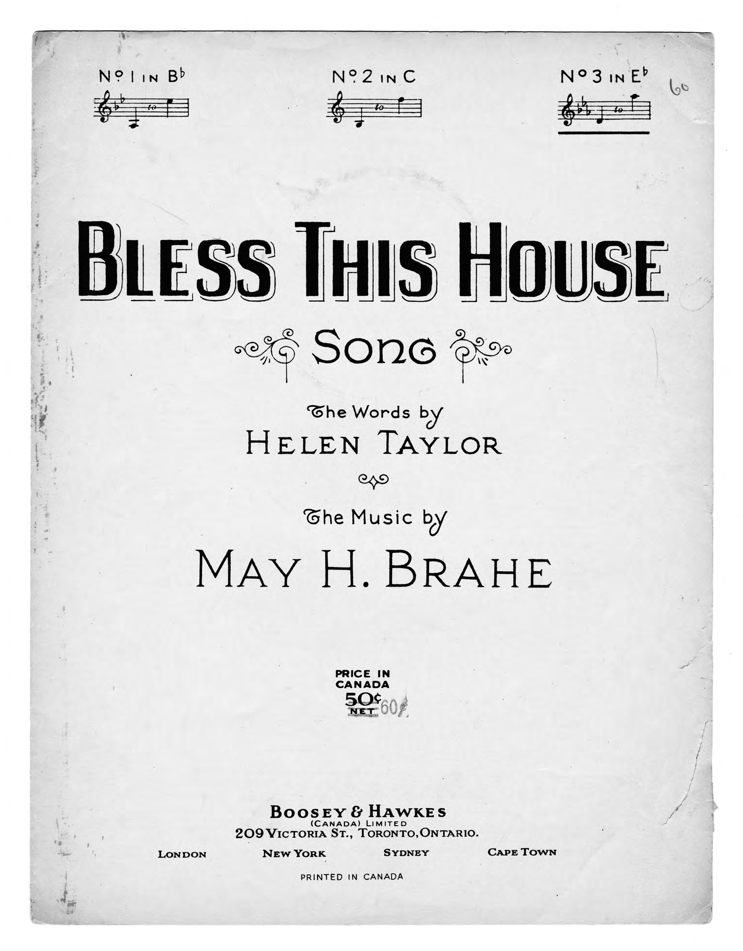 Bless This House Staff - Download Choir Script PDF
