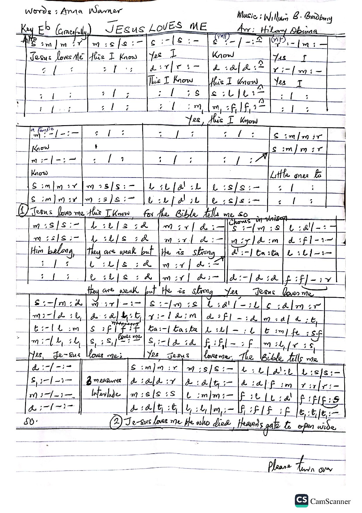 Jesus Loves Me This I Know 1 - Download Choir Script PDF