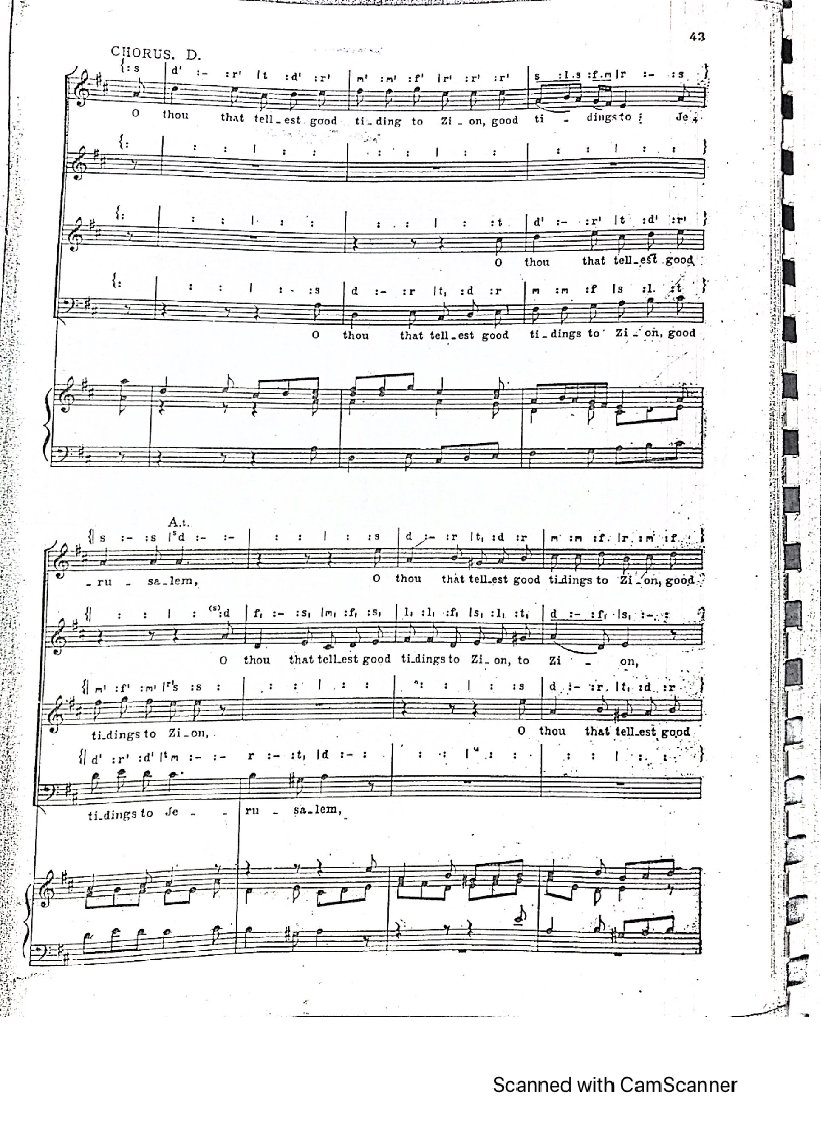 Choir O Thou That Tellest - Download Choir Script PDF