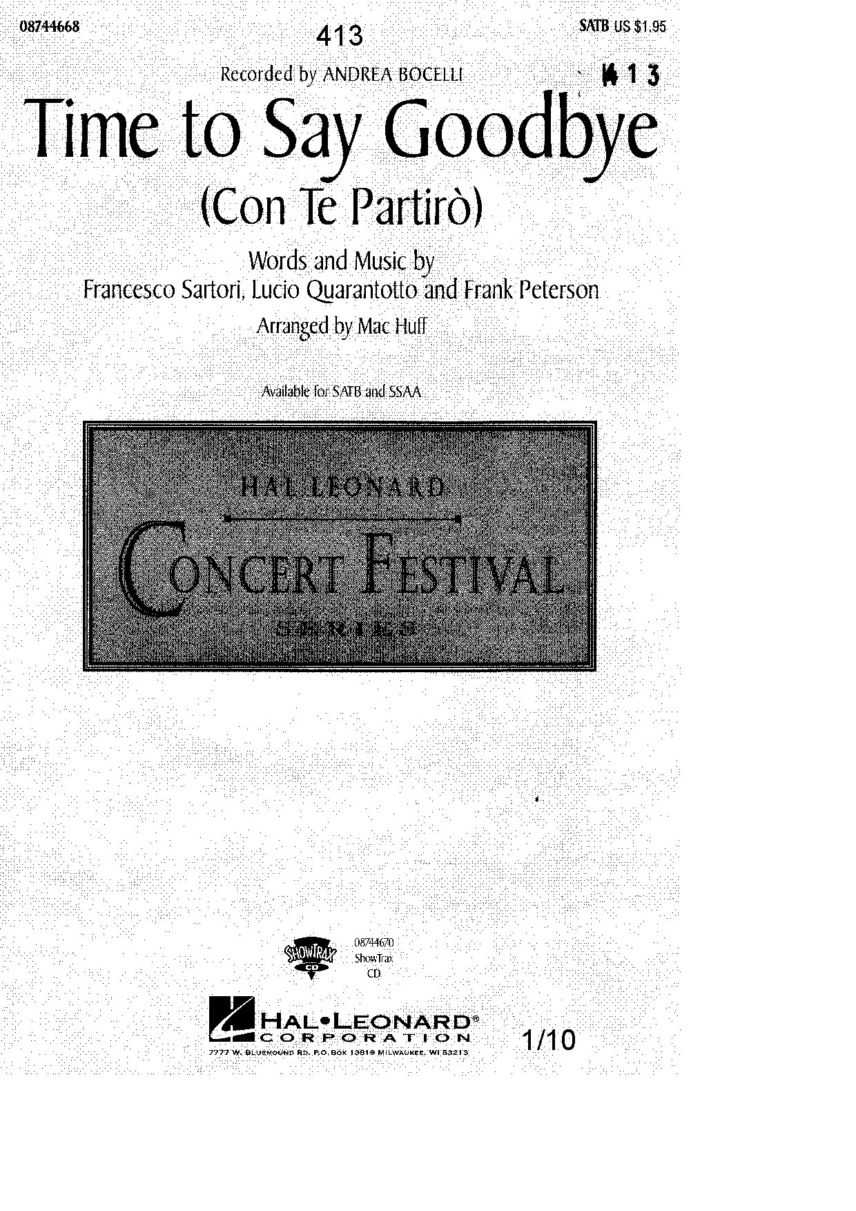 413-time-to-say-goodbye - Download Choir Script PDF