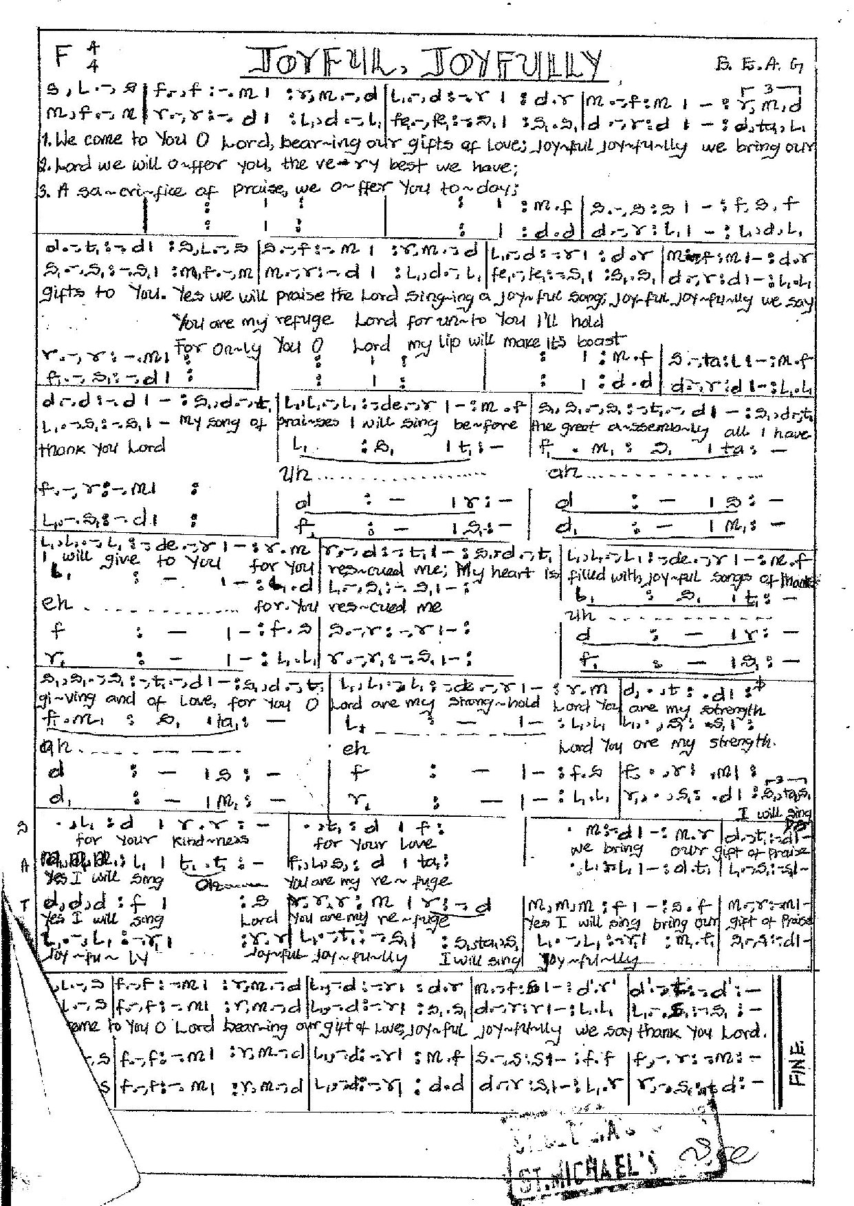 Joyful Joyfully - Download Choir Script PDF