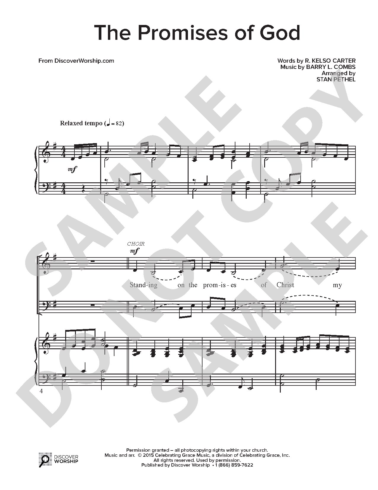 Thepromisesofgod-sample - Download Choir Script PDF