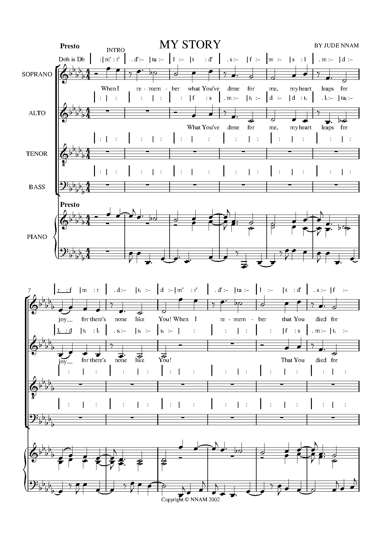 (Off) My Story - Download Choir Script PDF