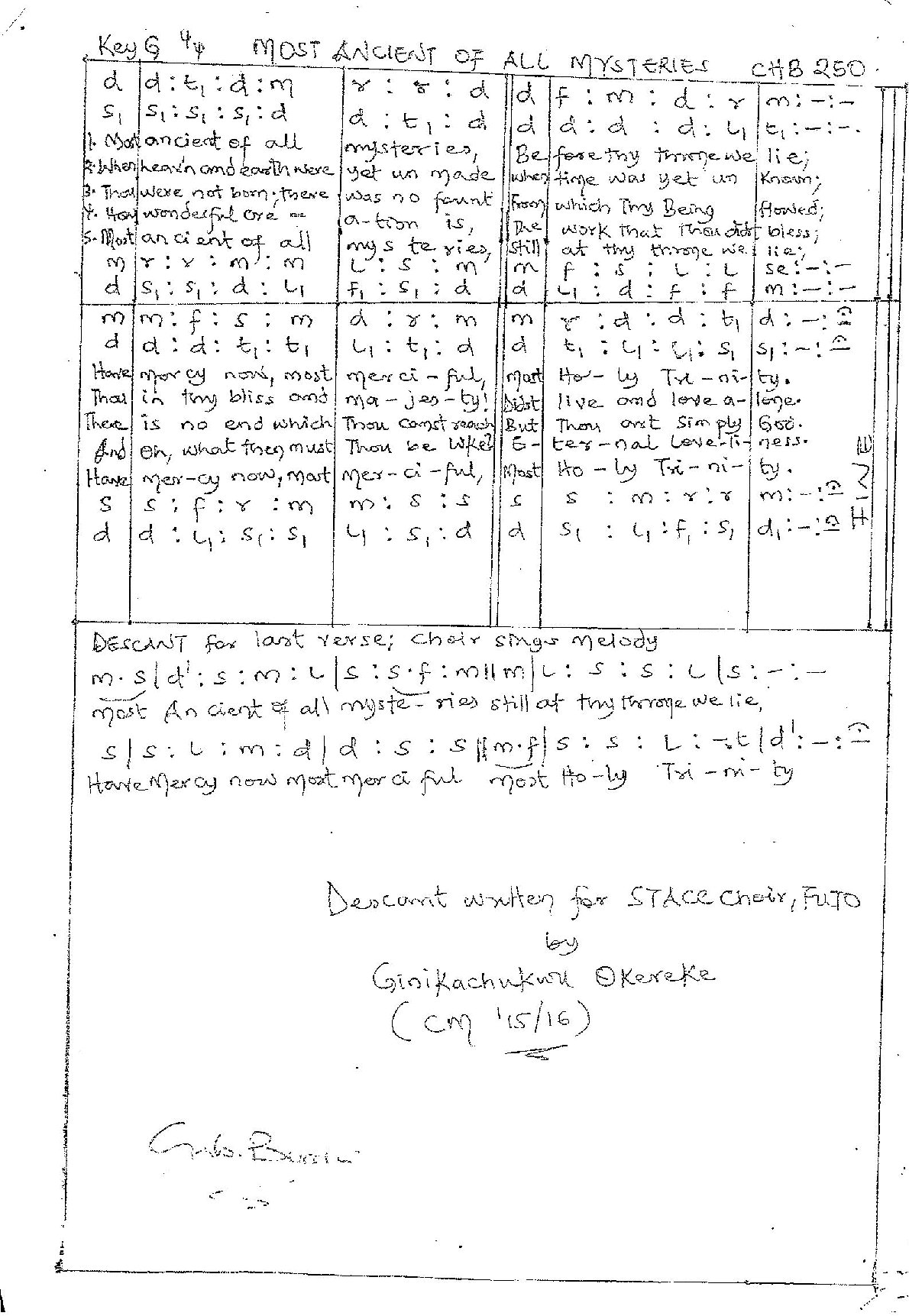 H Trnty - Download Choir Script PDF