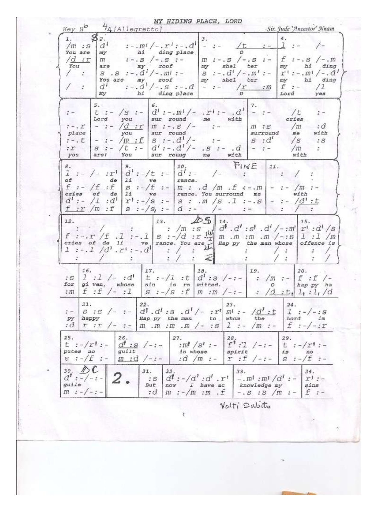 My-hiding-place - Download Choir Script PDF