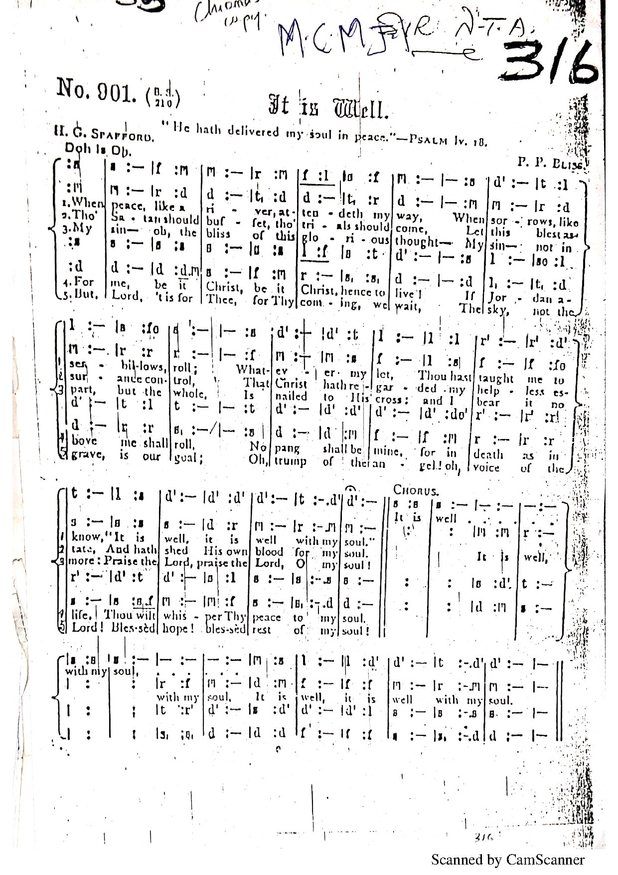 It Is Well - Download Choir Script PDF