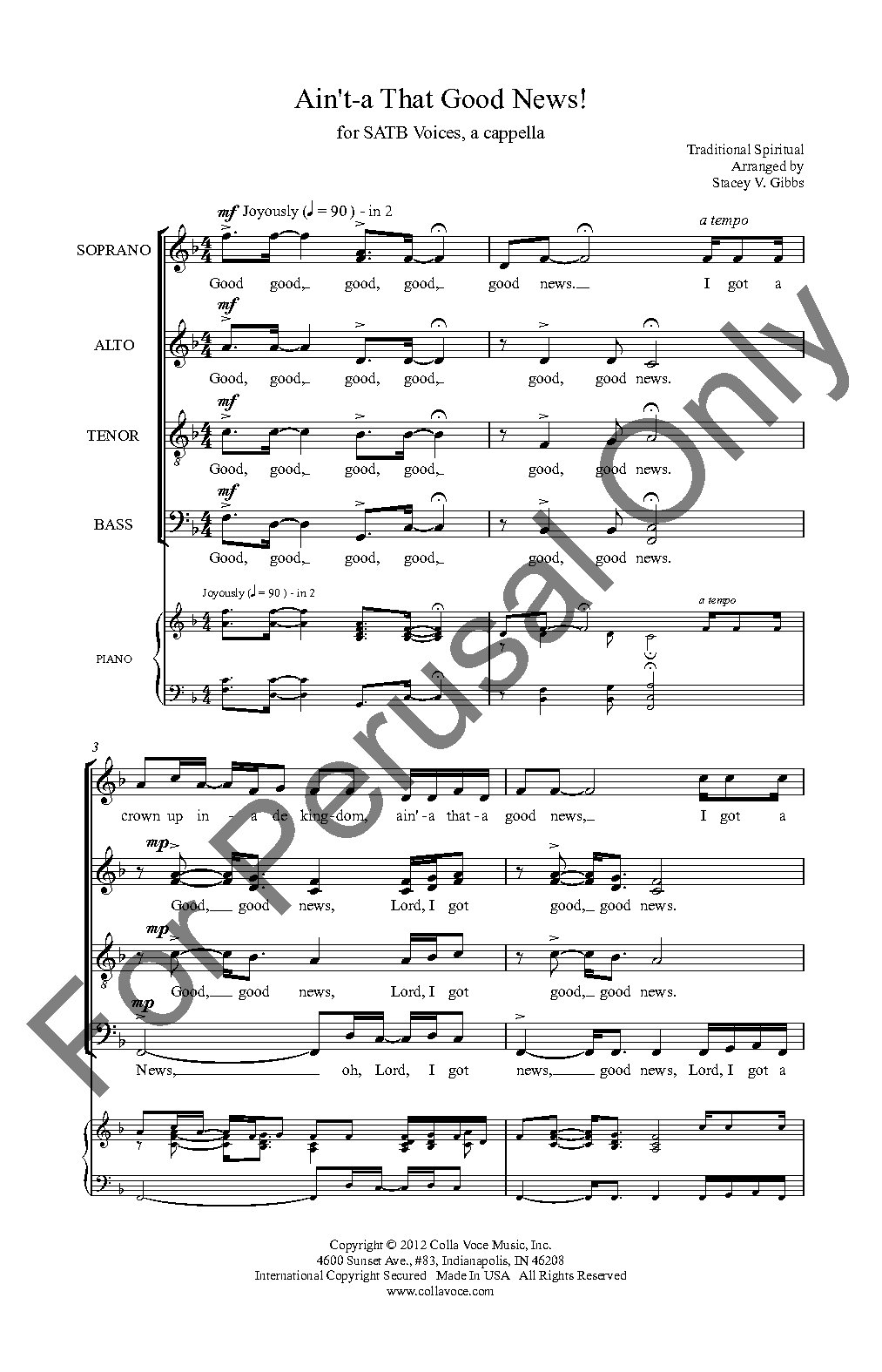 Ain T Dat Goodnews (arr. By Stacy V. Gibbs) - Download Choir Script PDF