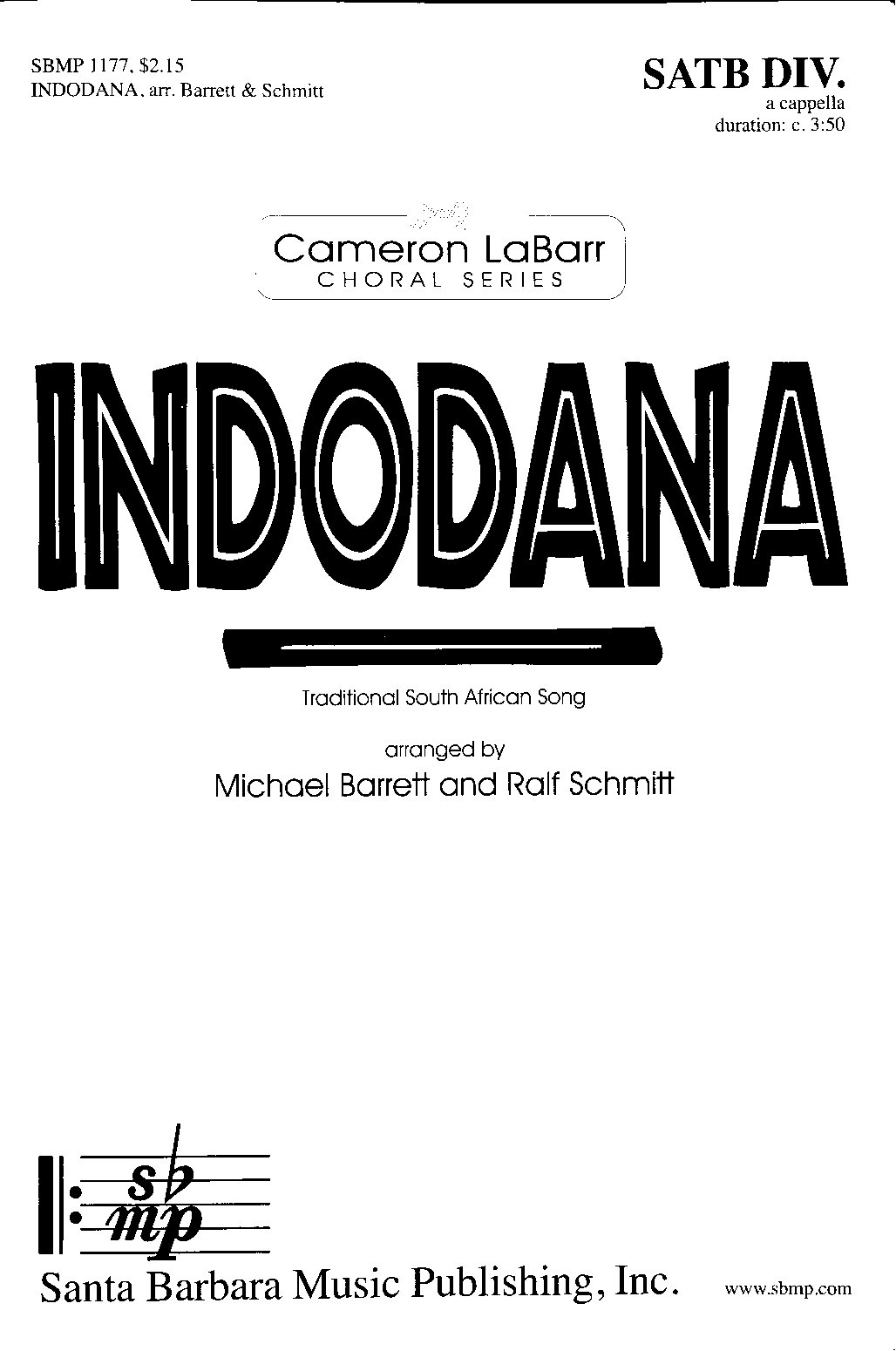 Indodana Orig Score - Download Choir Script PDF