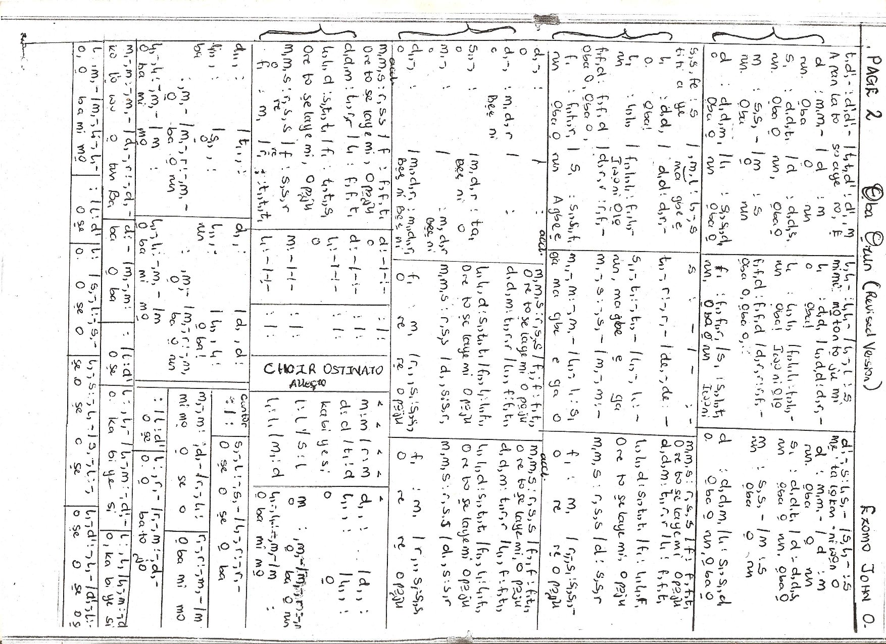 Oba Orun Page 2 - Download Choir Script PDF
