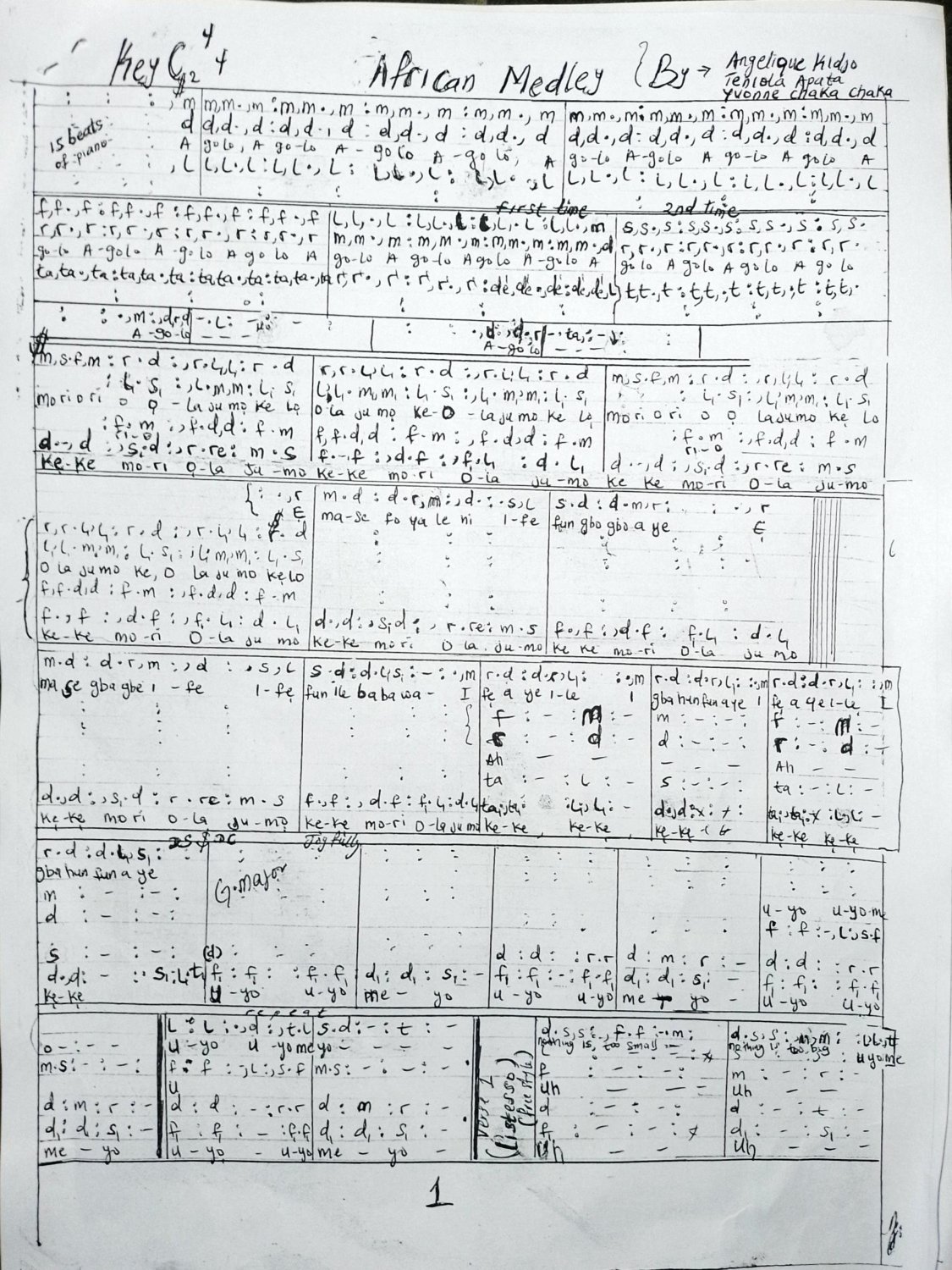 African Medley - Download Choir Script PDF