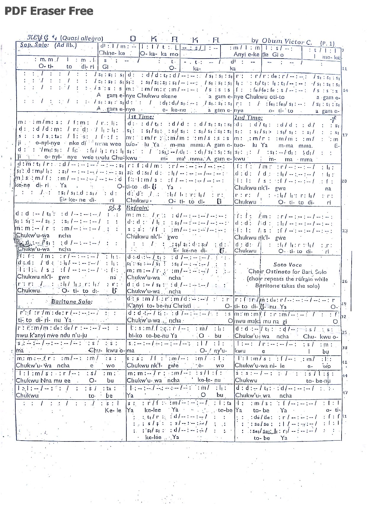 Okaka2 - Download Choir Script PDF