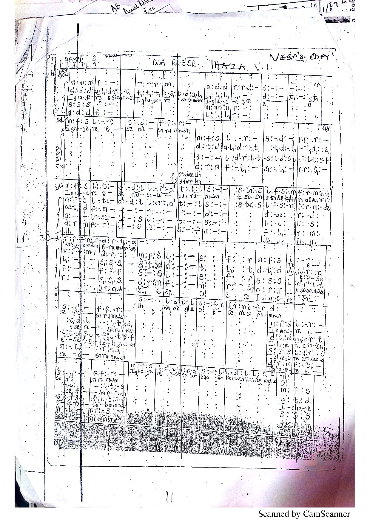 Osaruese - Download Choir Script PDF