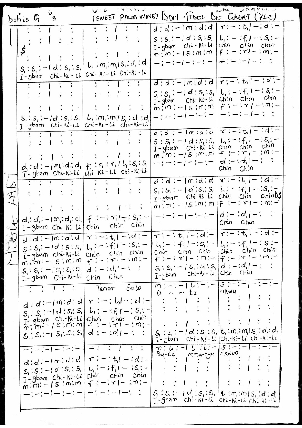 Ote Nkwu (folk) Solfa - Laz Ekwueme