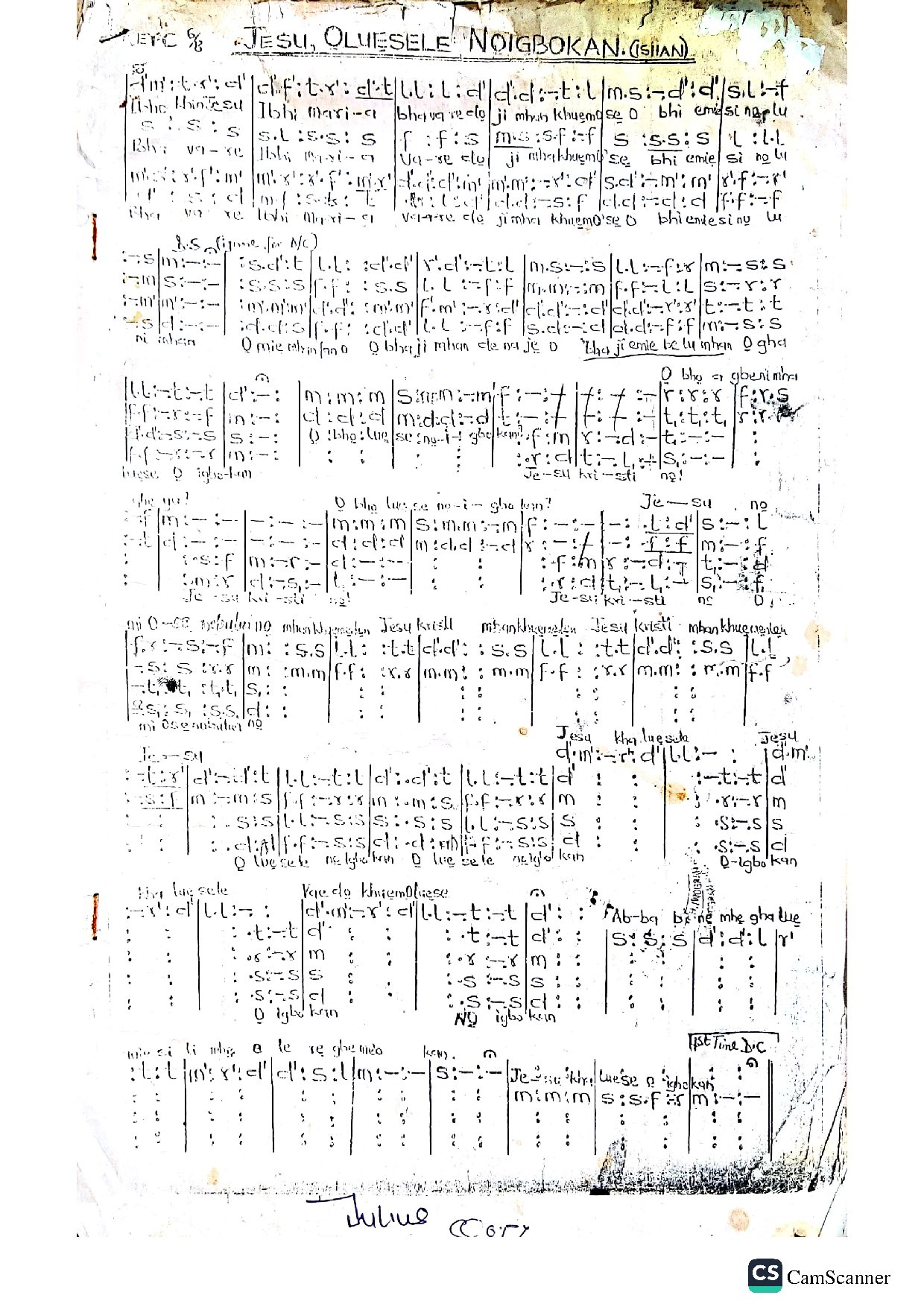 Jesu Oluesele - Download Choir Script PDF