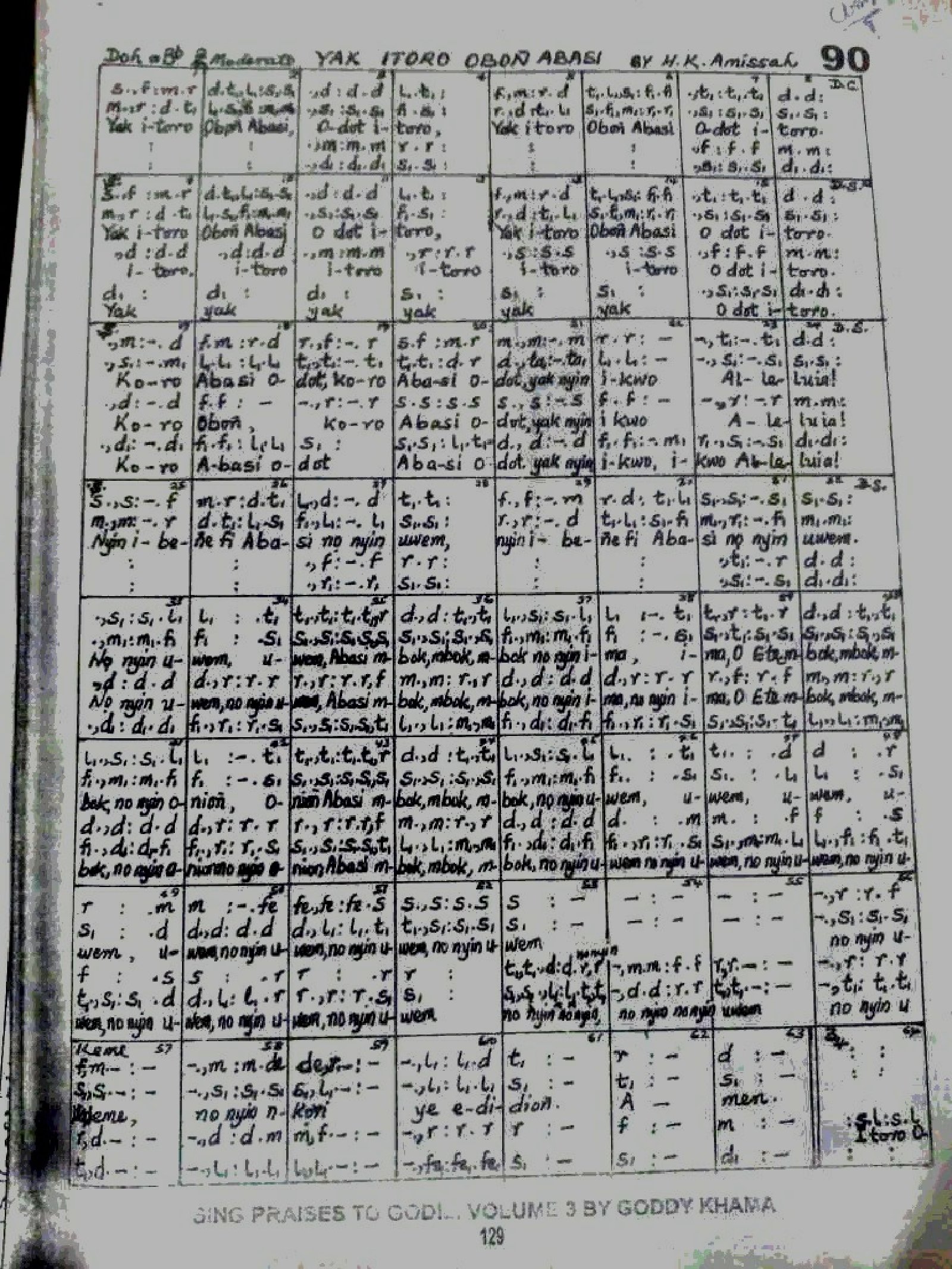 Yak Itoro Obong Abasi. - Download Choir Script PDF