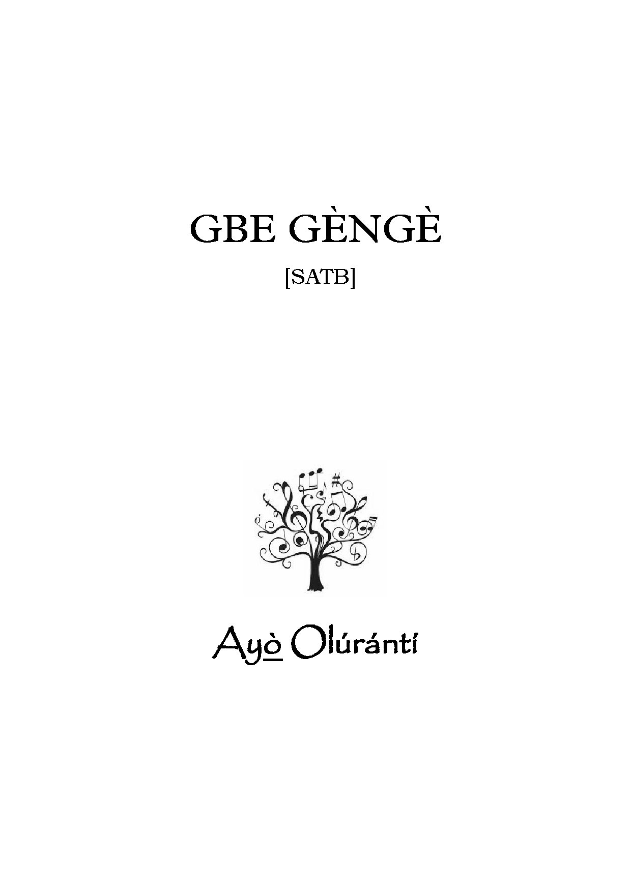 Gbe Genge - Download Choir Script PDF
