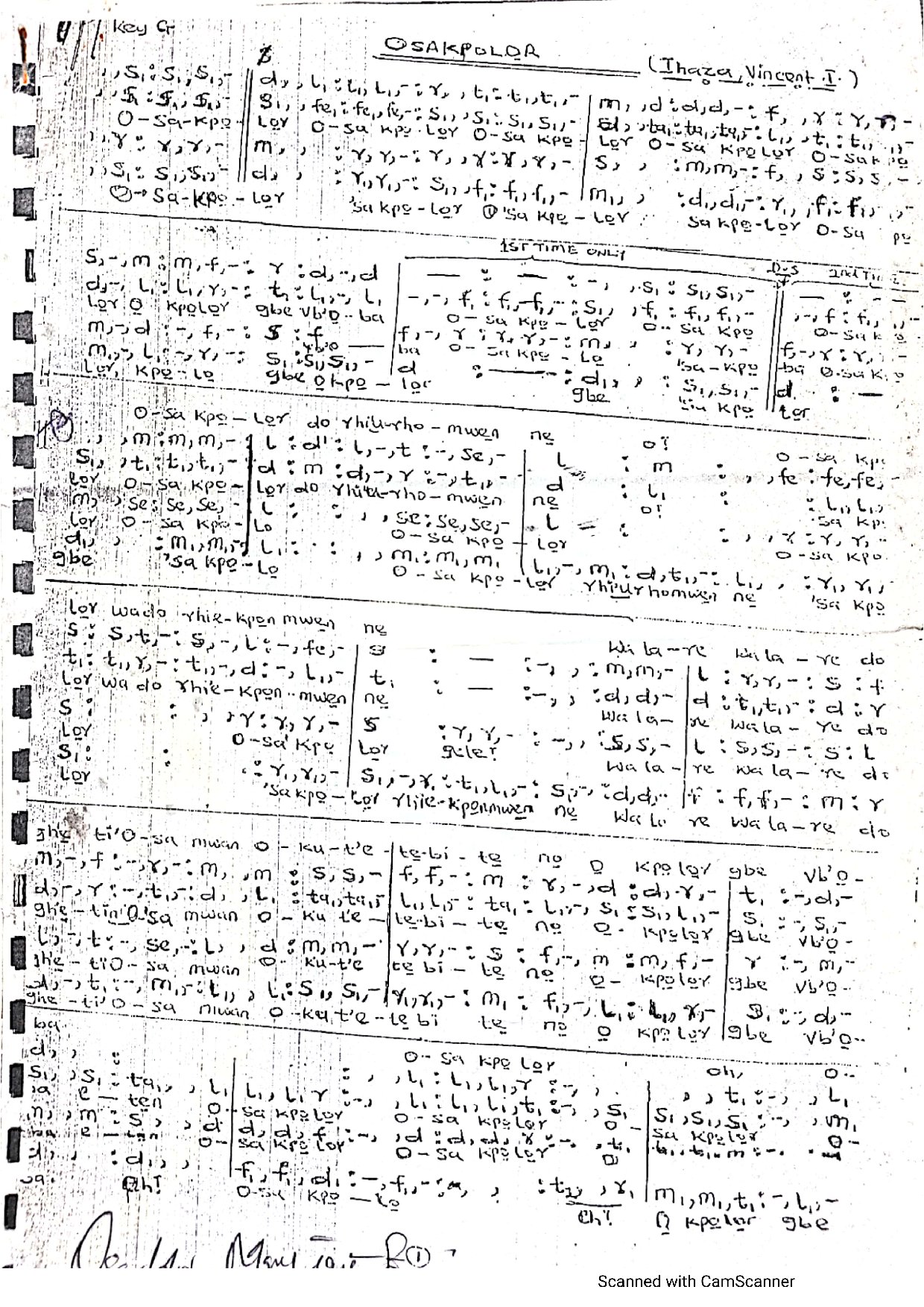 Osakpolo Clear - Download Choir Script PDF
