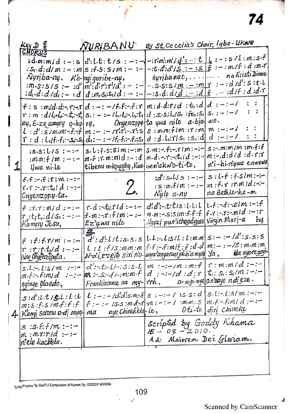 Nuribanu - Download Choir Script PDF