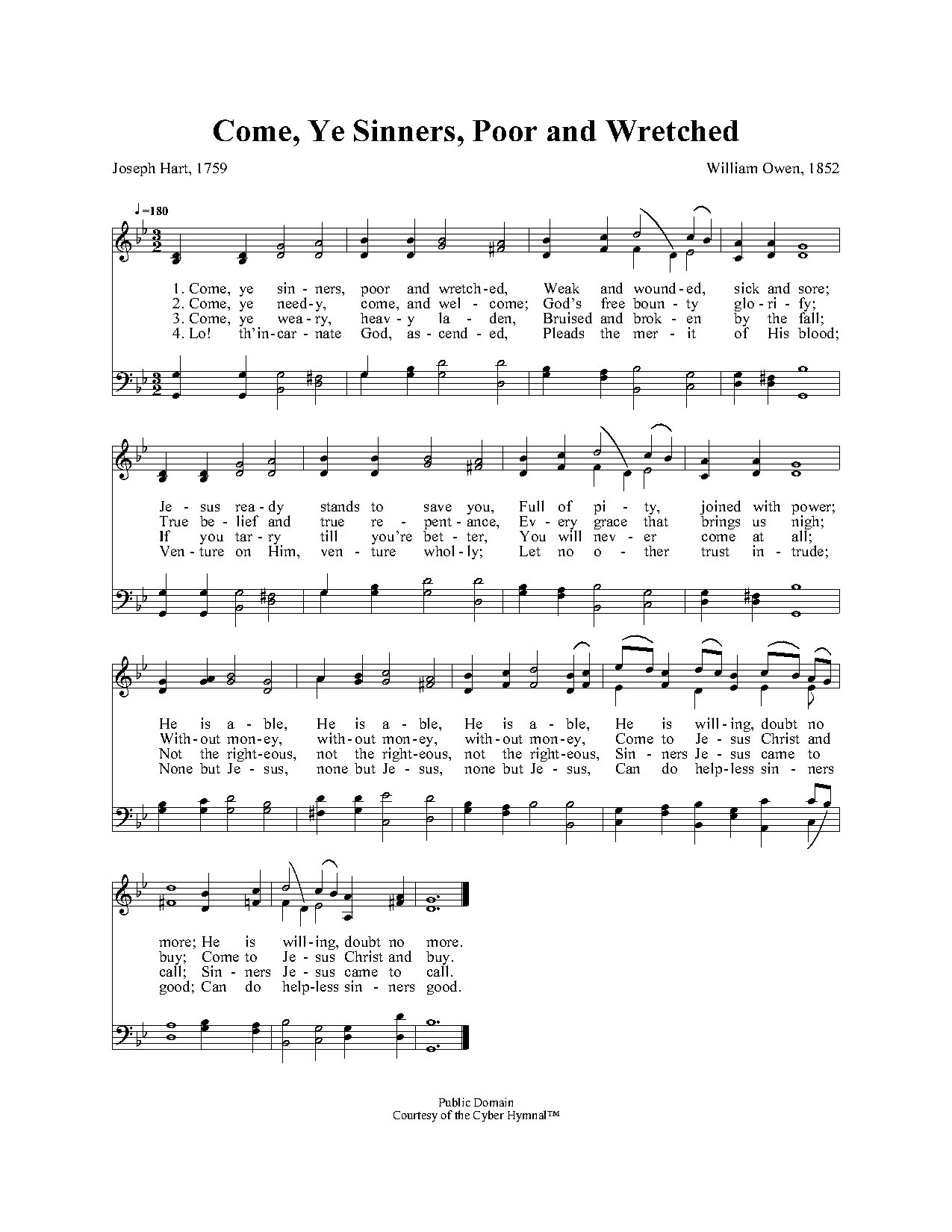 Comeyesinnerspoorandwretched - Download Choir Script PDF