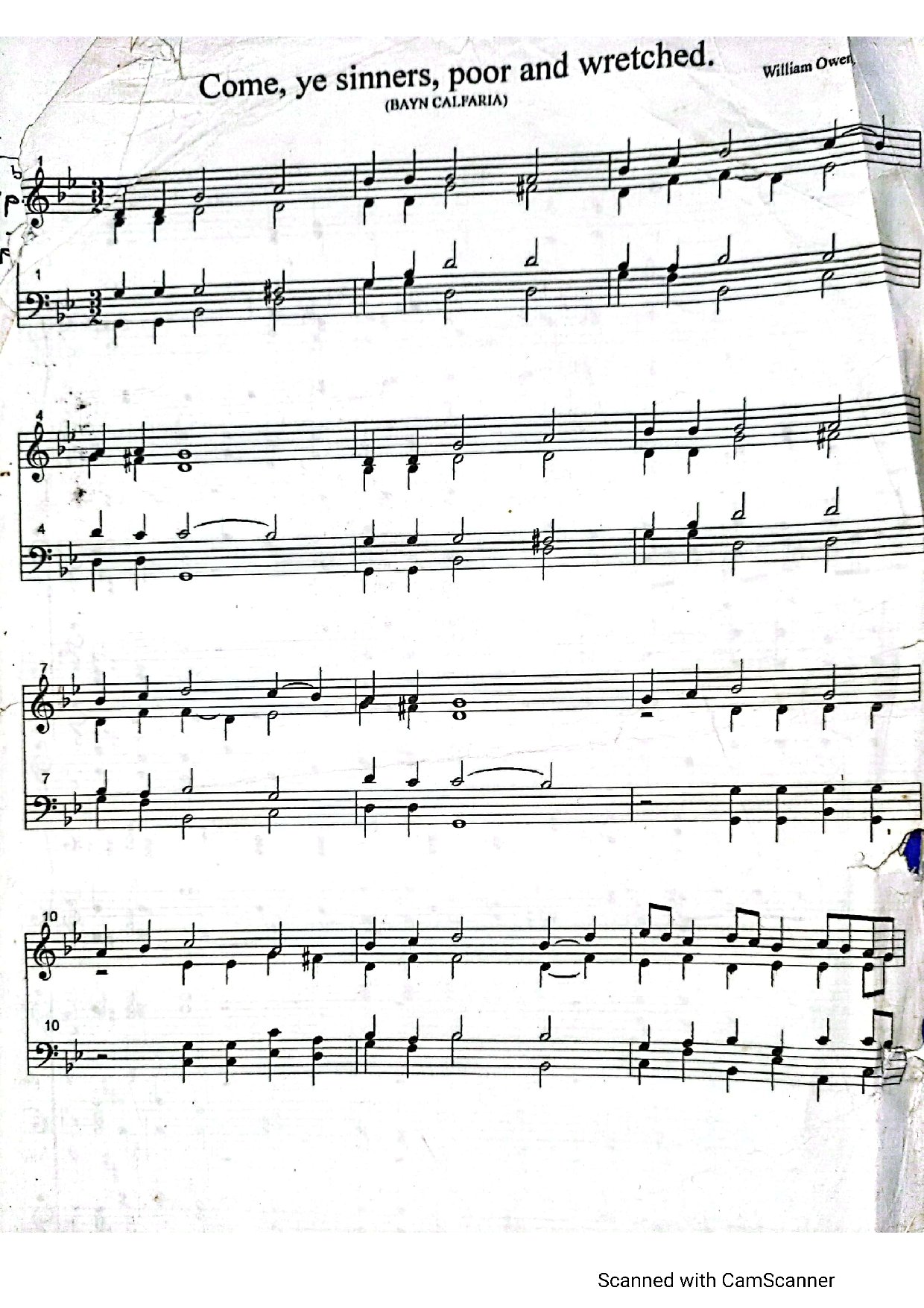 Come, Ye Sinners - Download Choir Script PDF