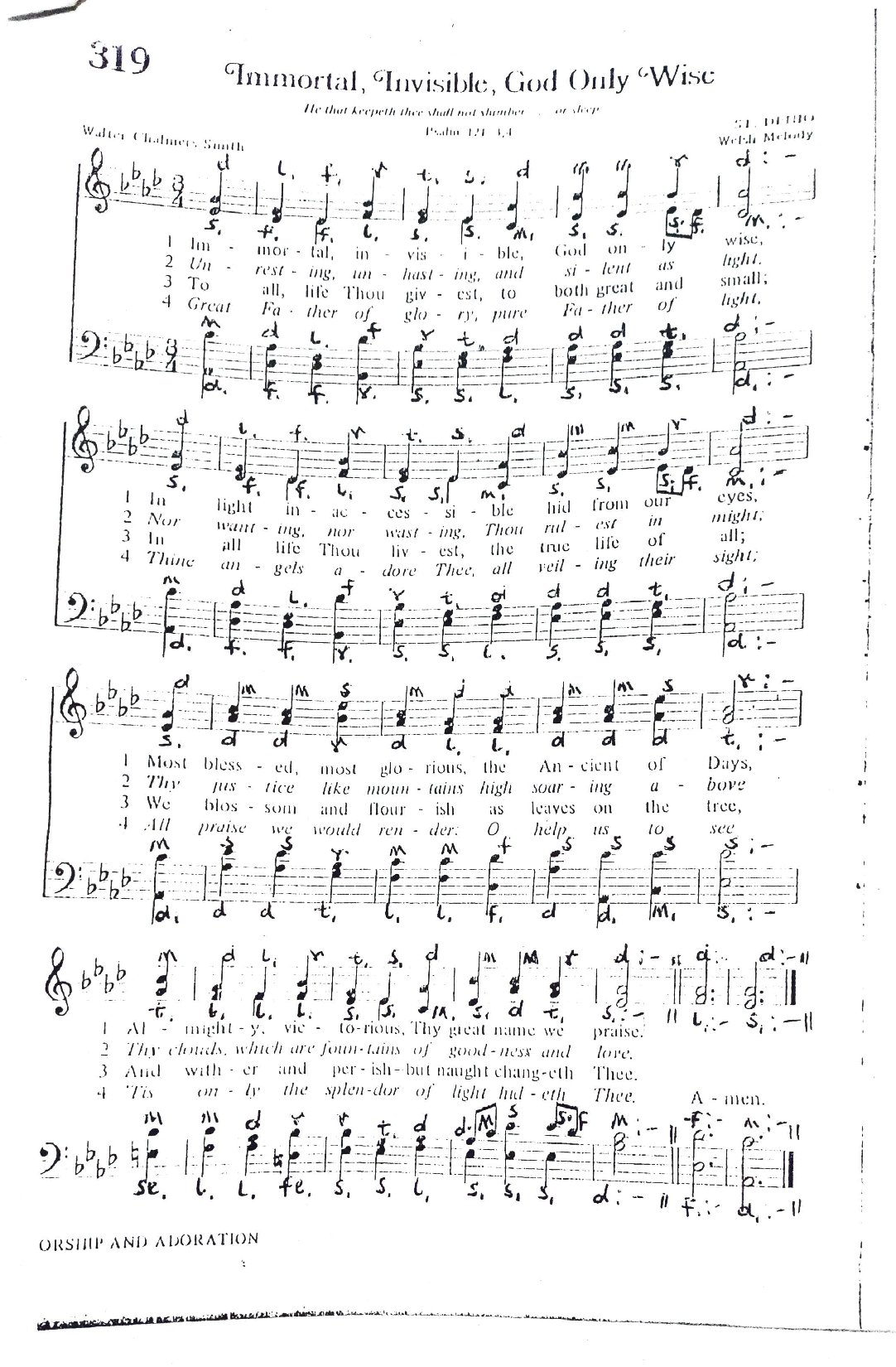 Immortal Invisible - Download Choir Script PDF