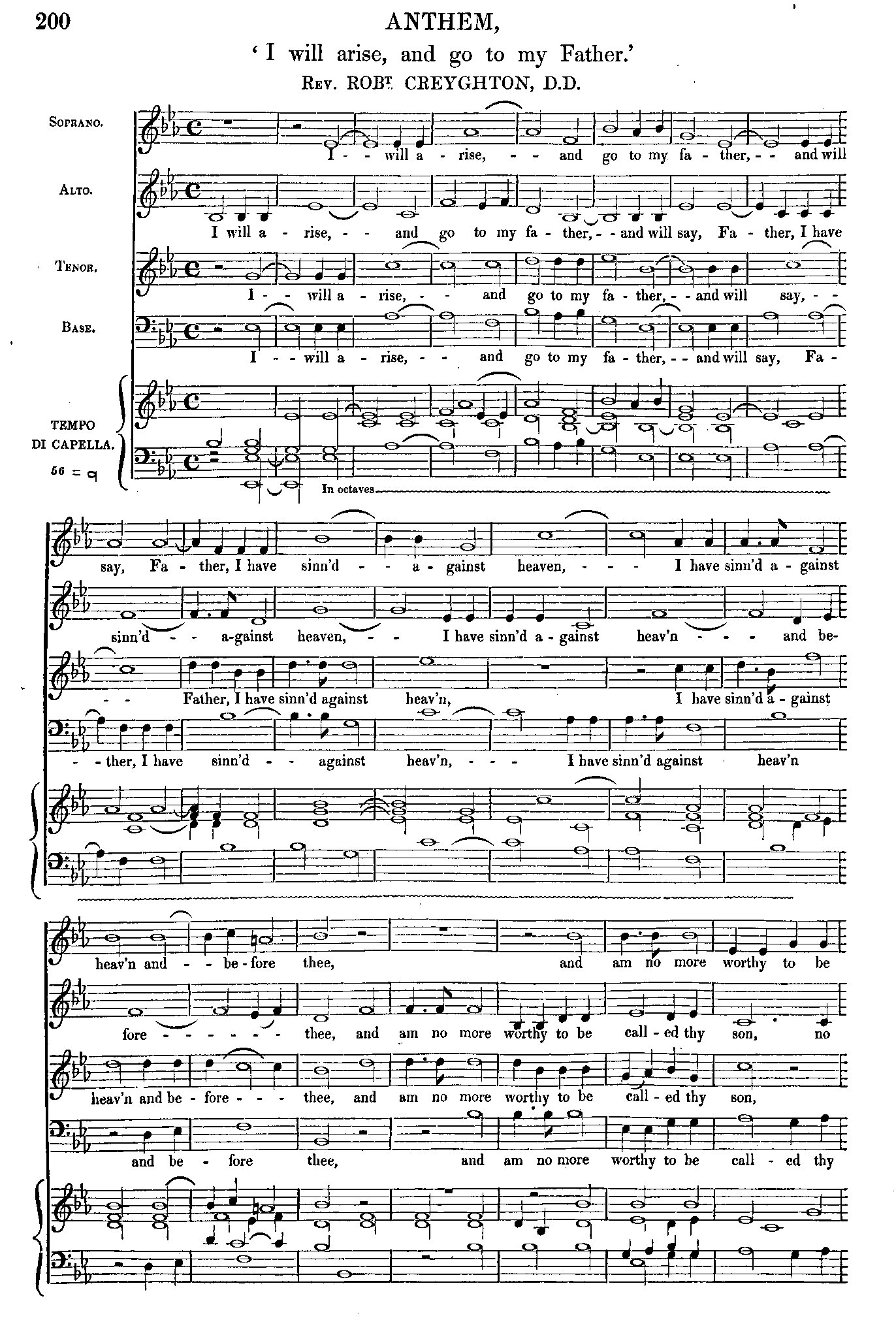 I Will Arise, And Go To My Father S House (anthem) - Download Choir Script PDF