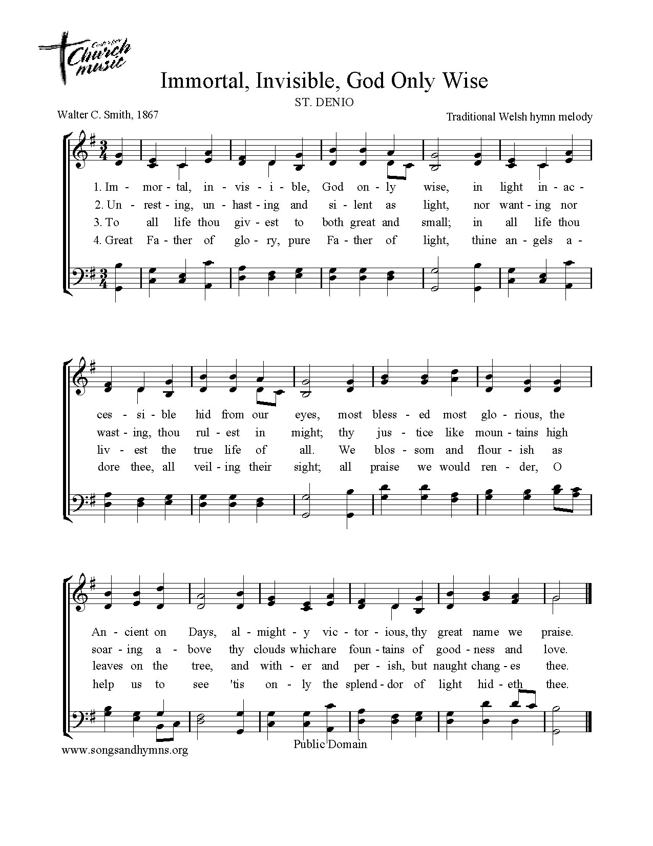Immortal-invisible-god-only-wise - Download Choir Script PDF