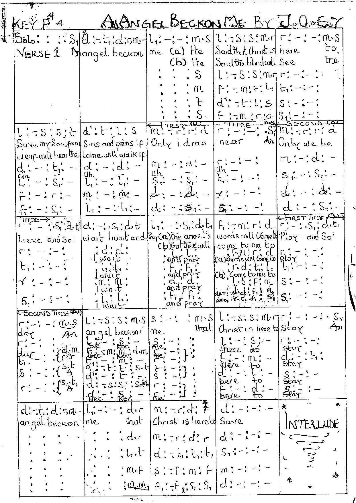 Angel Beck On Me - Download Choir Script PDF