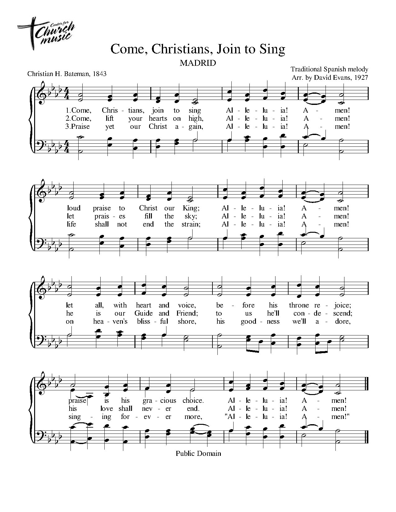 Come Christians Join - Download Choir Script PDF