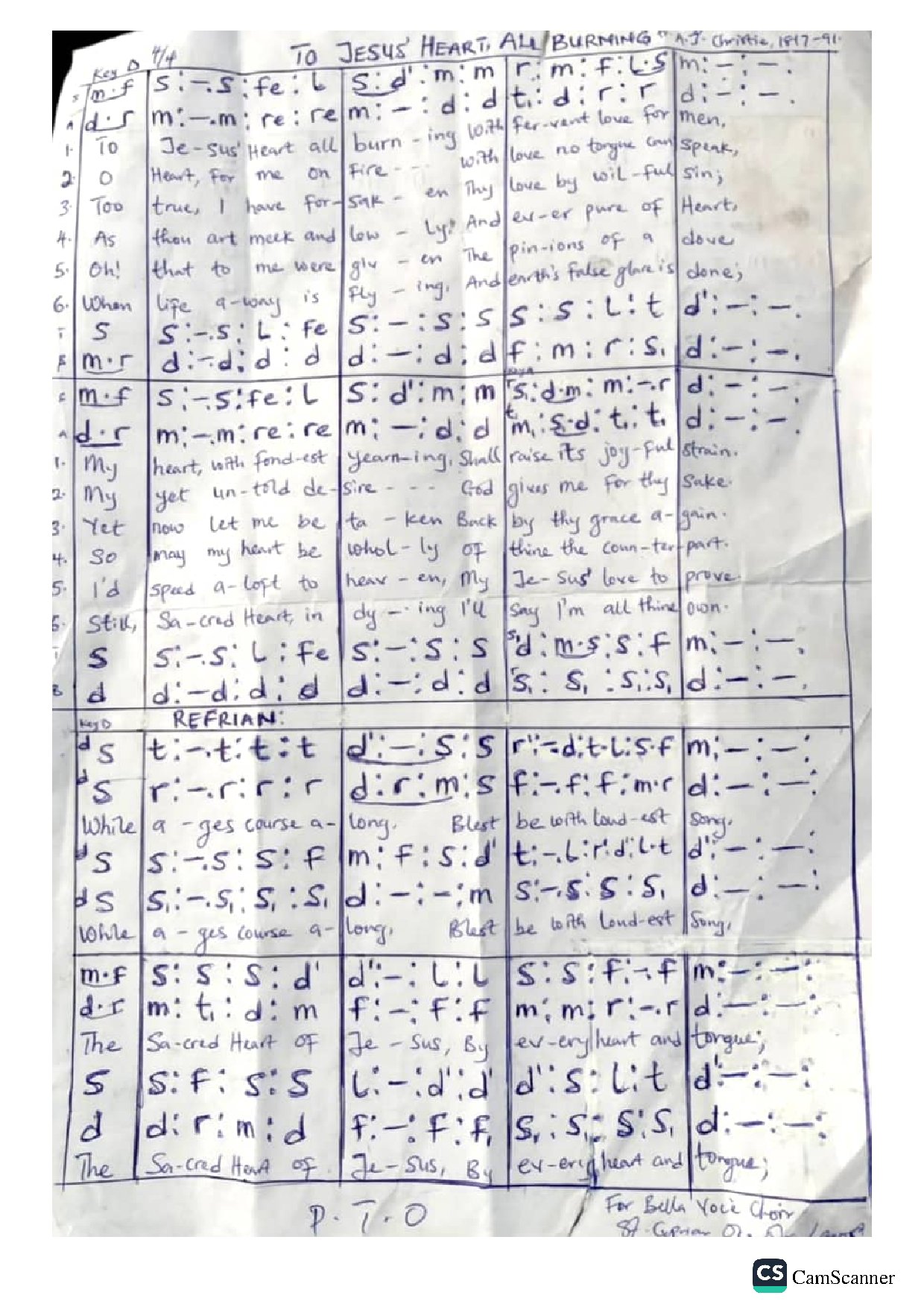 To Jesus Heart - Download Choir Script PDF