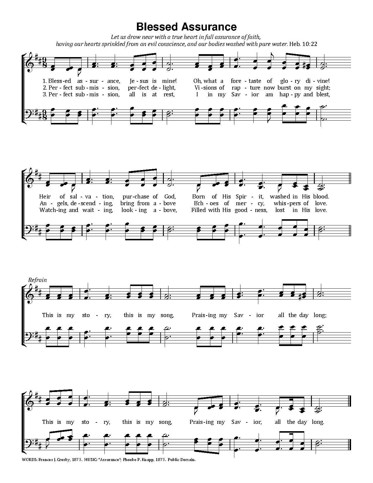 Tab-blessed-assuran - Download Choir Script PDF