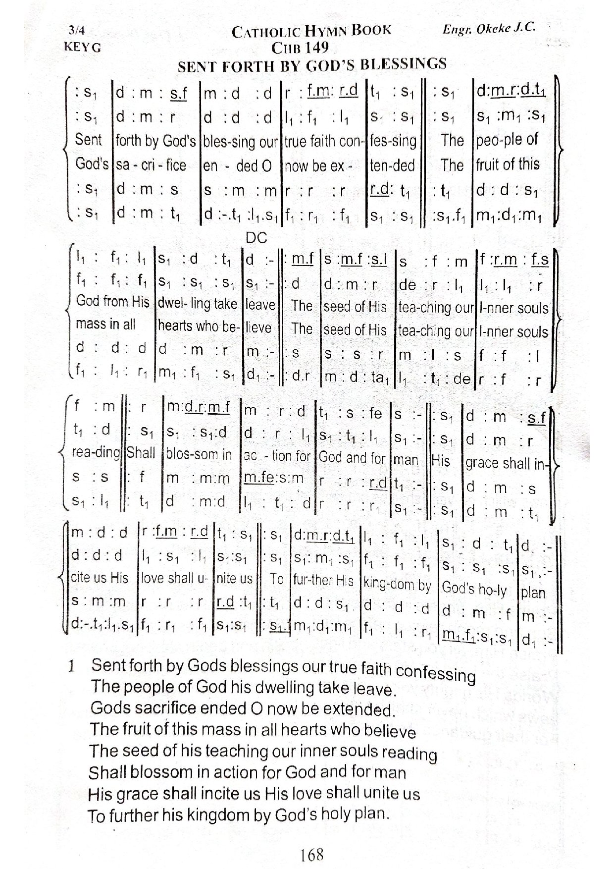 Sent Forth By God S Blessings - Download Choir Script PDF