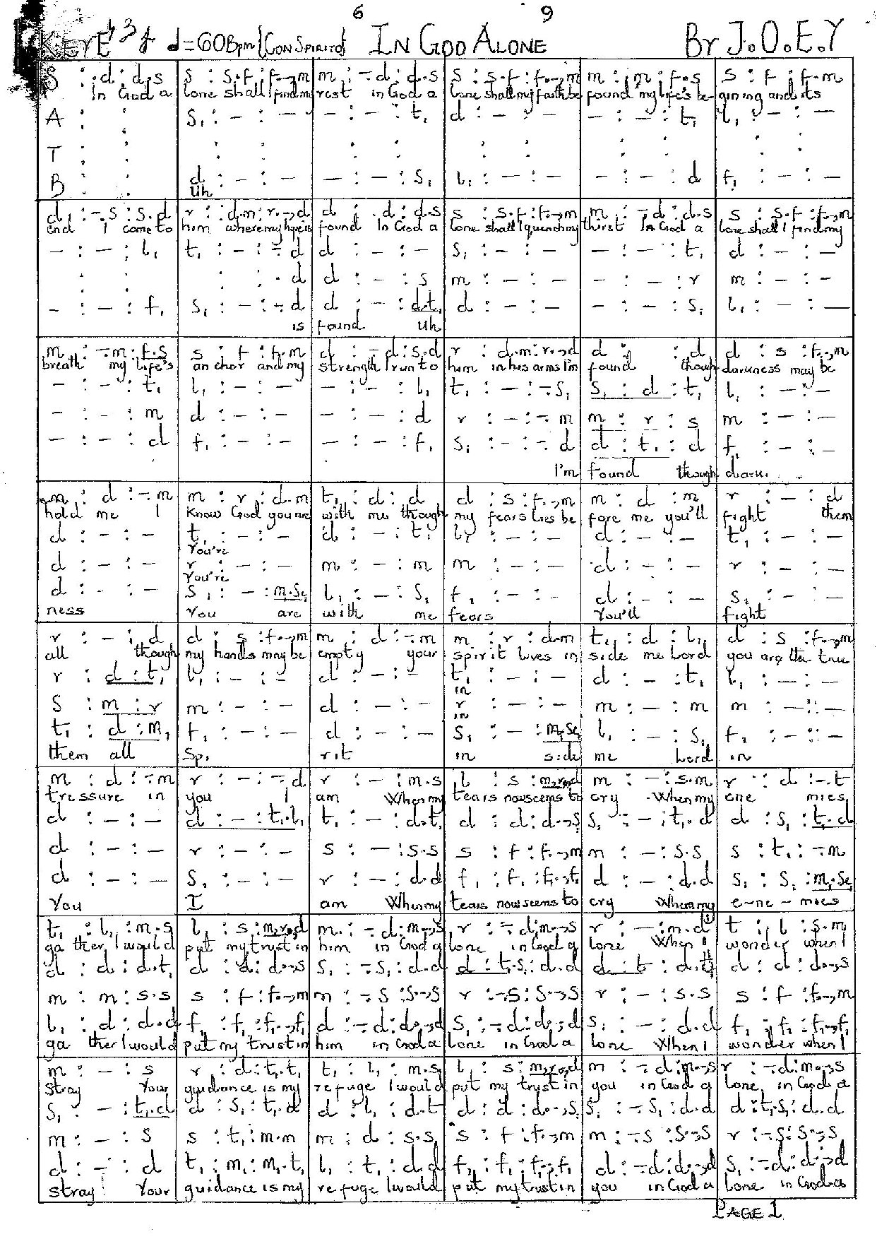 In God Alone - Download Choir Script PDF