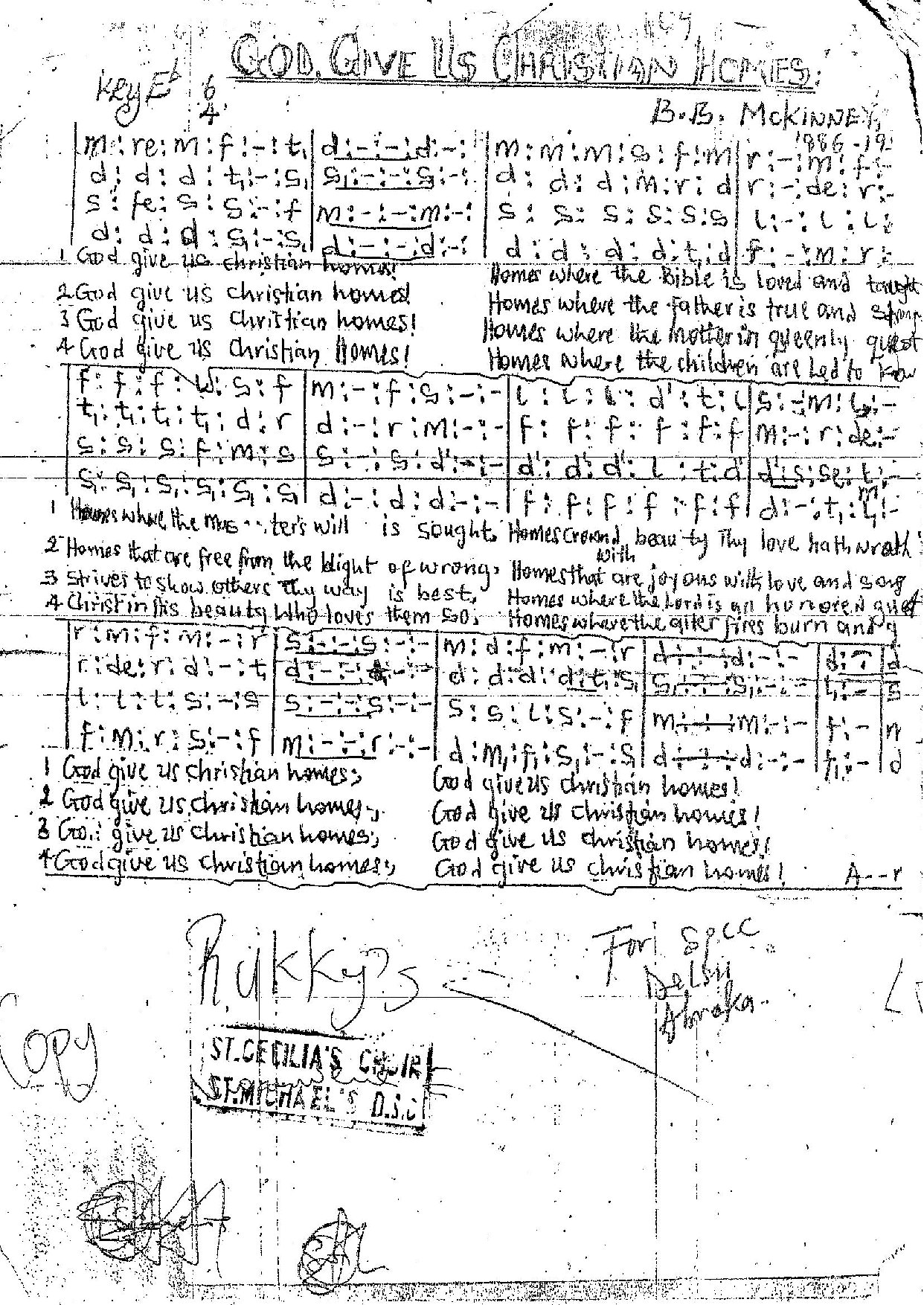 God Give Us Christian Home - Download Choir Script PDF