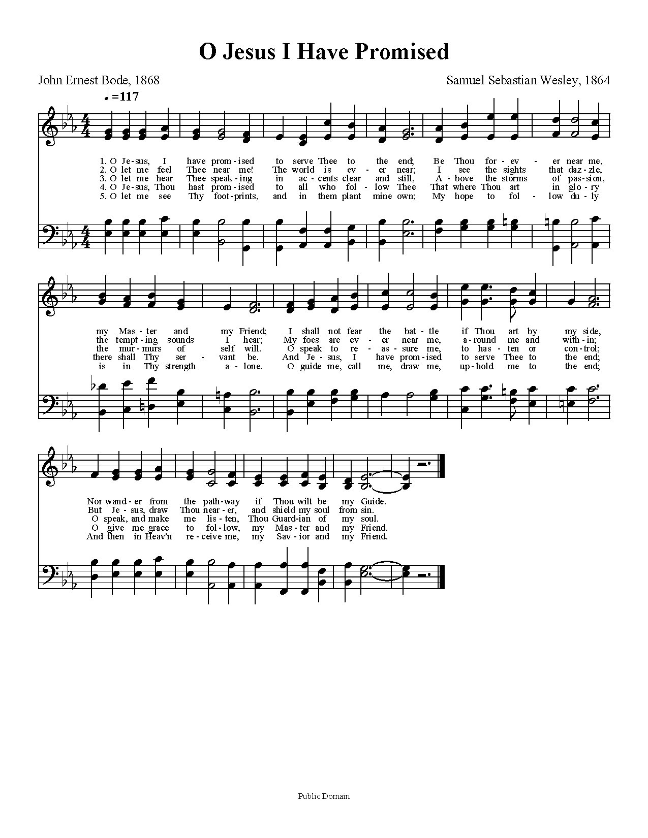 Oh Jesus I Have Promised - Download Choir Script PDF